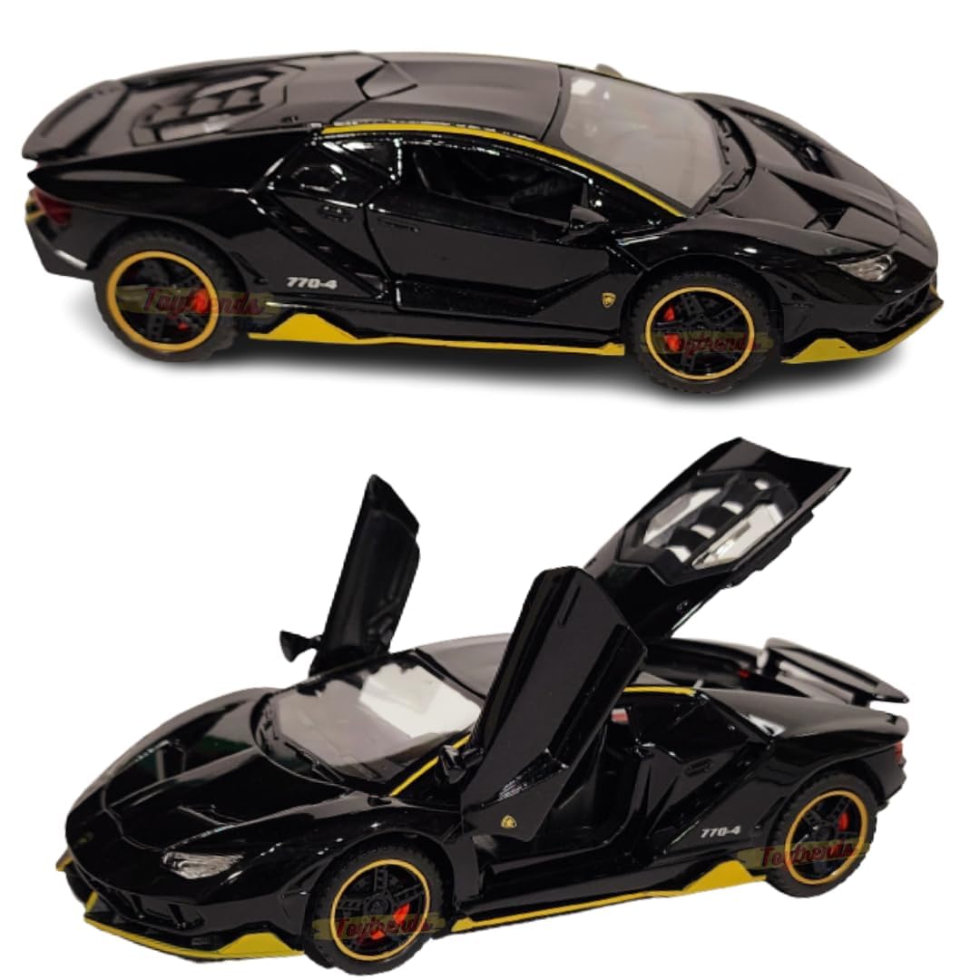 THE VOILA COMPANY Scale Model Vehicles for Lamborghini Sian car Model Metal Super Racing acousto-Optic Collection Toy car 1:32(Random Color)