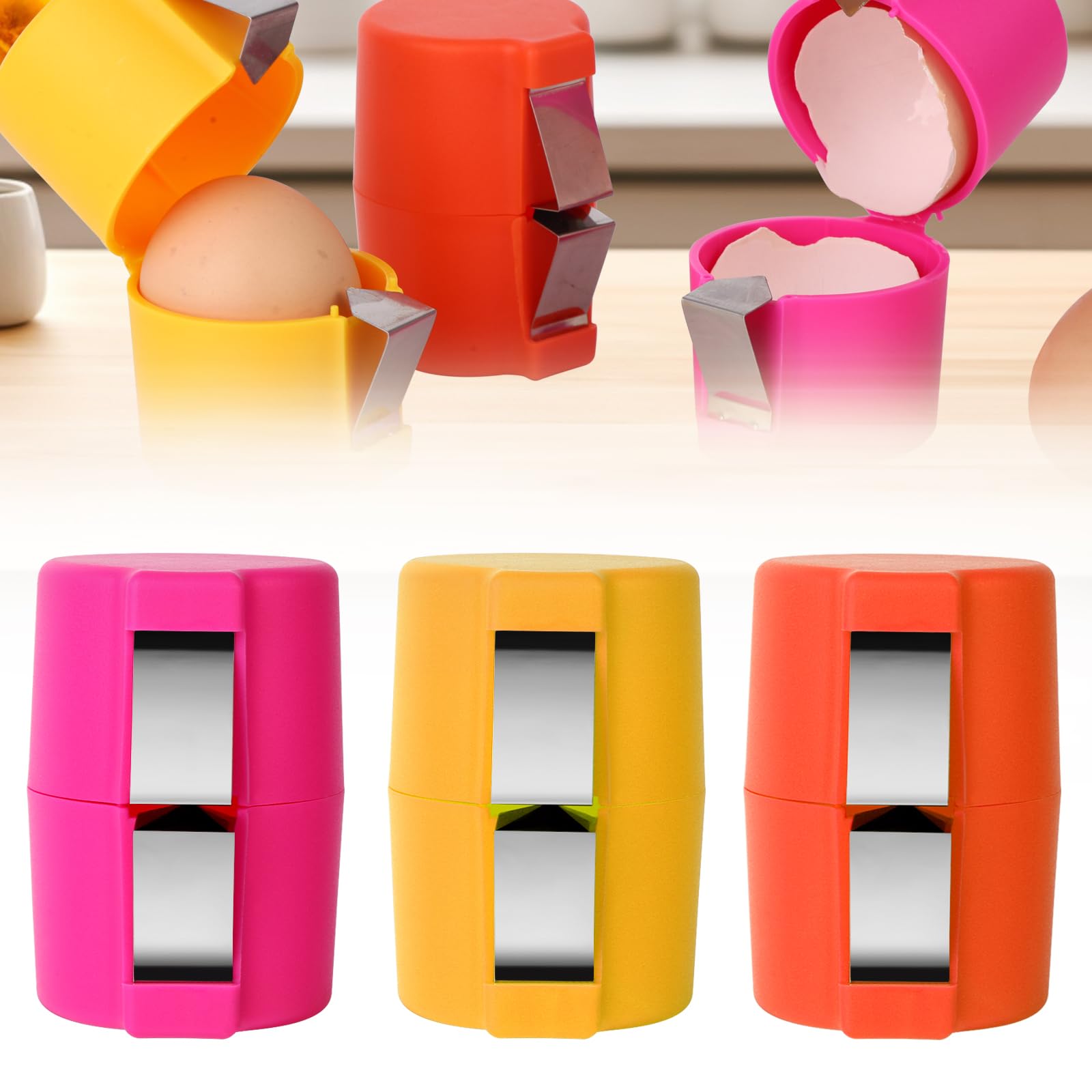 3PCS Egg Shell Opener Egg Separator for Raw Eggs