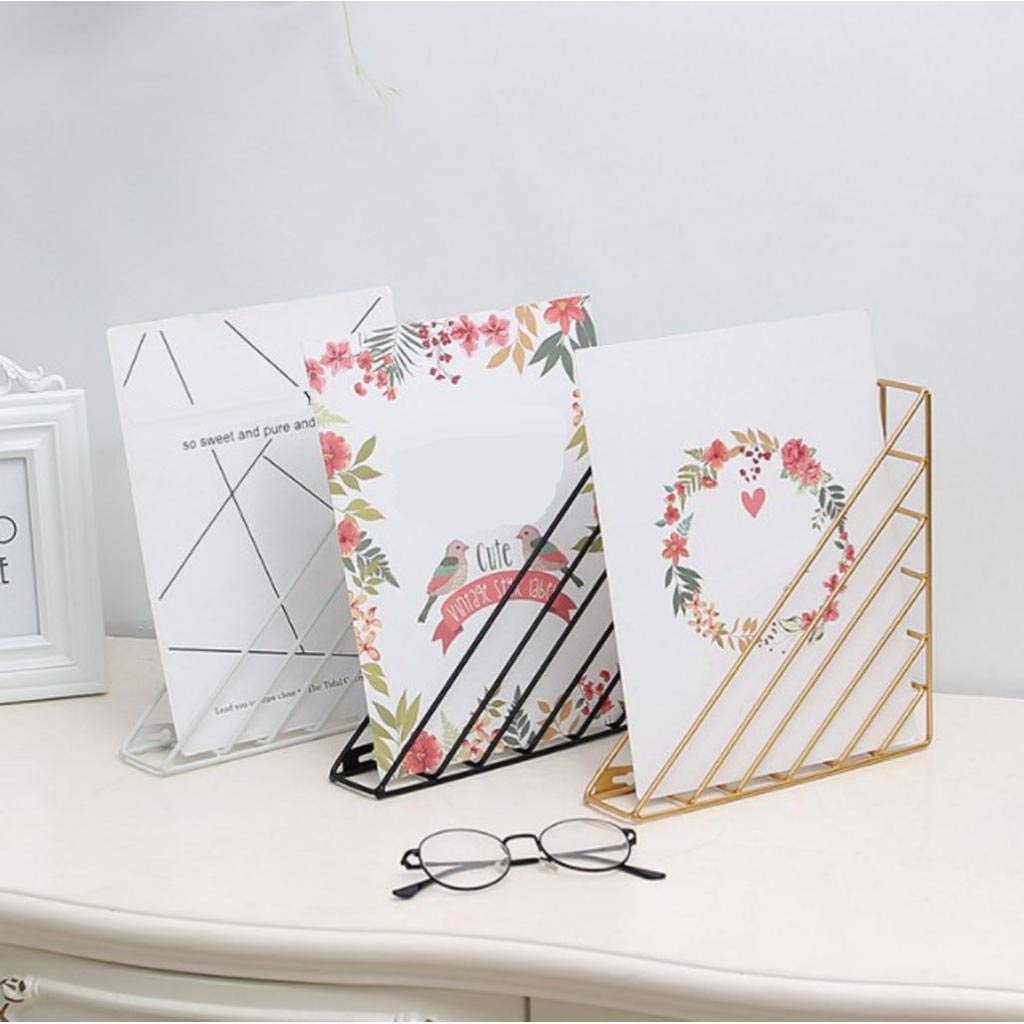 arythe Book Holder Metal Wire Desktop MARYazine Rack Bookshelf for Office C Black Amazon.in