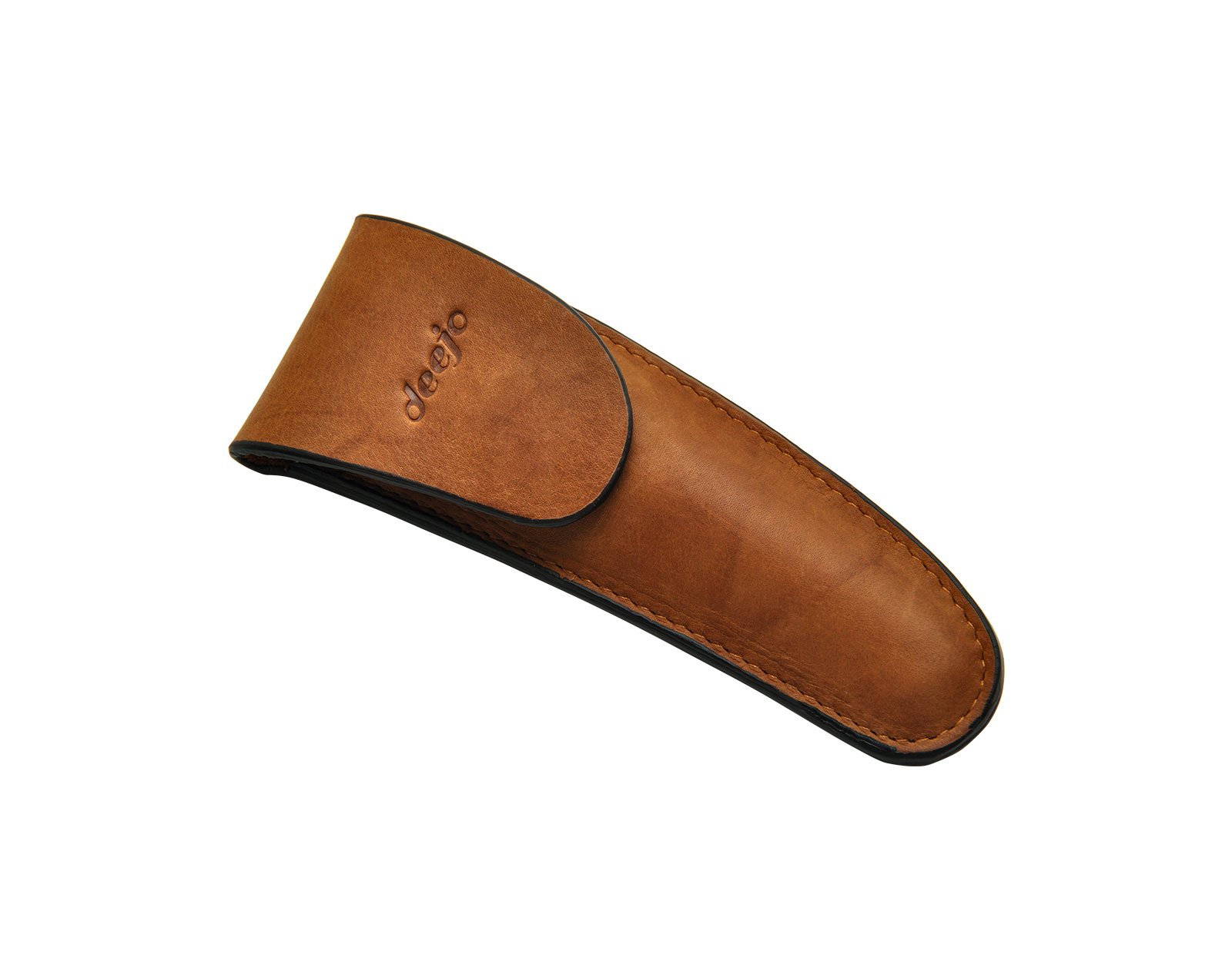 deejo - Étui de Ceinture en Cuir pour Couteaux 37g, Naturel - Design et Cuir Véritable - Protection Optimale pour Couteau de Poche, Pliant, Multifonctions