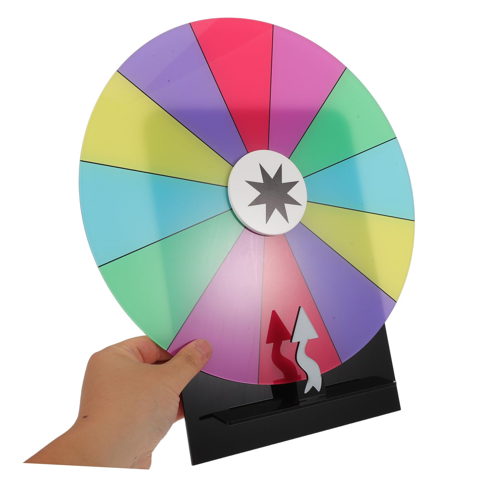 Yardwe Ruota delle Feste Girevole in Acrilico Ruota dei Premi da Tavolo per Giochi di Società per Eventi Interattivi Portatile per Feste al Chiuso Aperto
