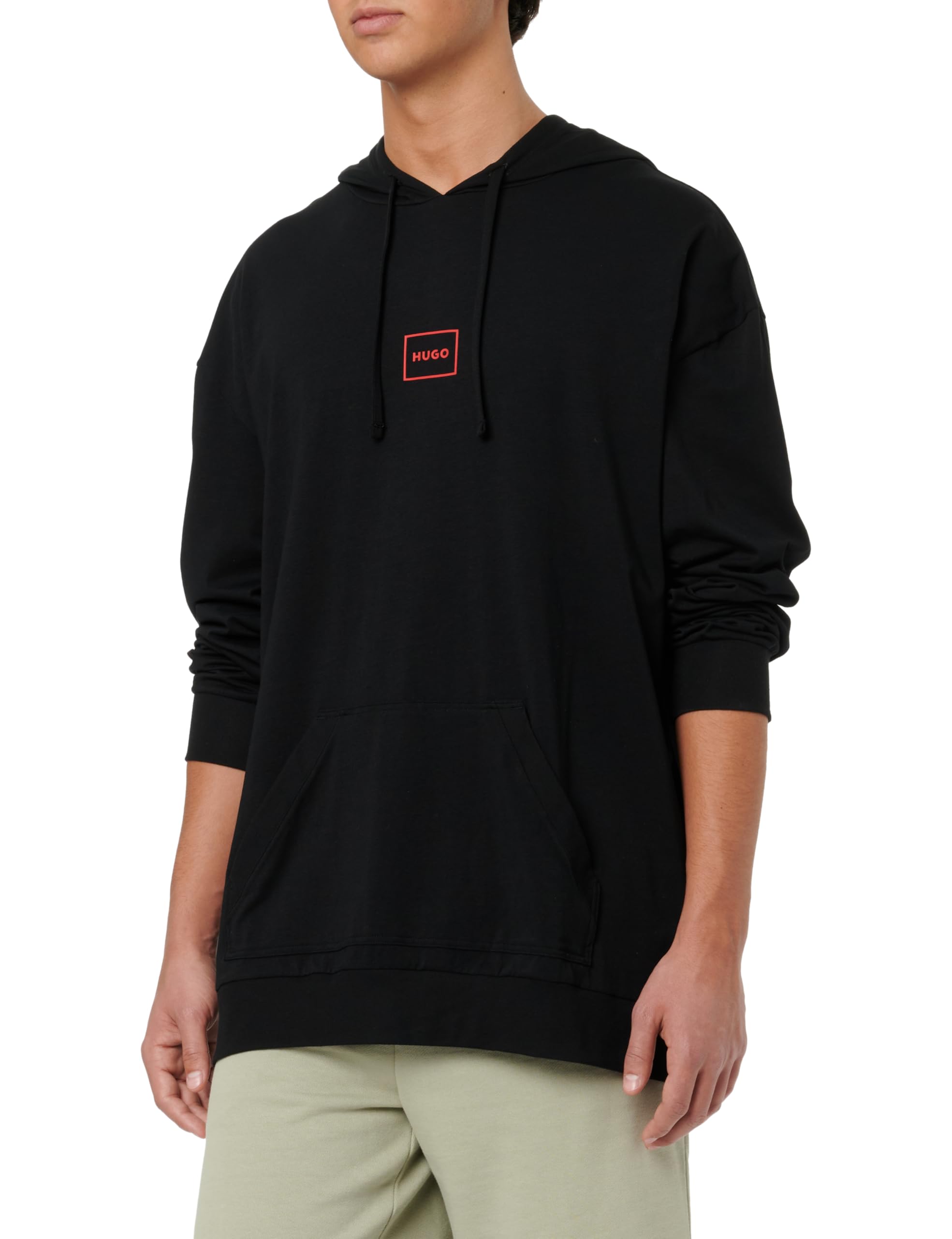 HUGO Men's Laze Hoodie Loungew_Sweatshirt, Black1, XXL