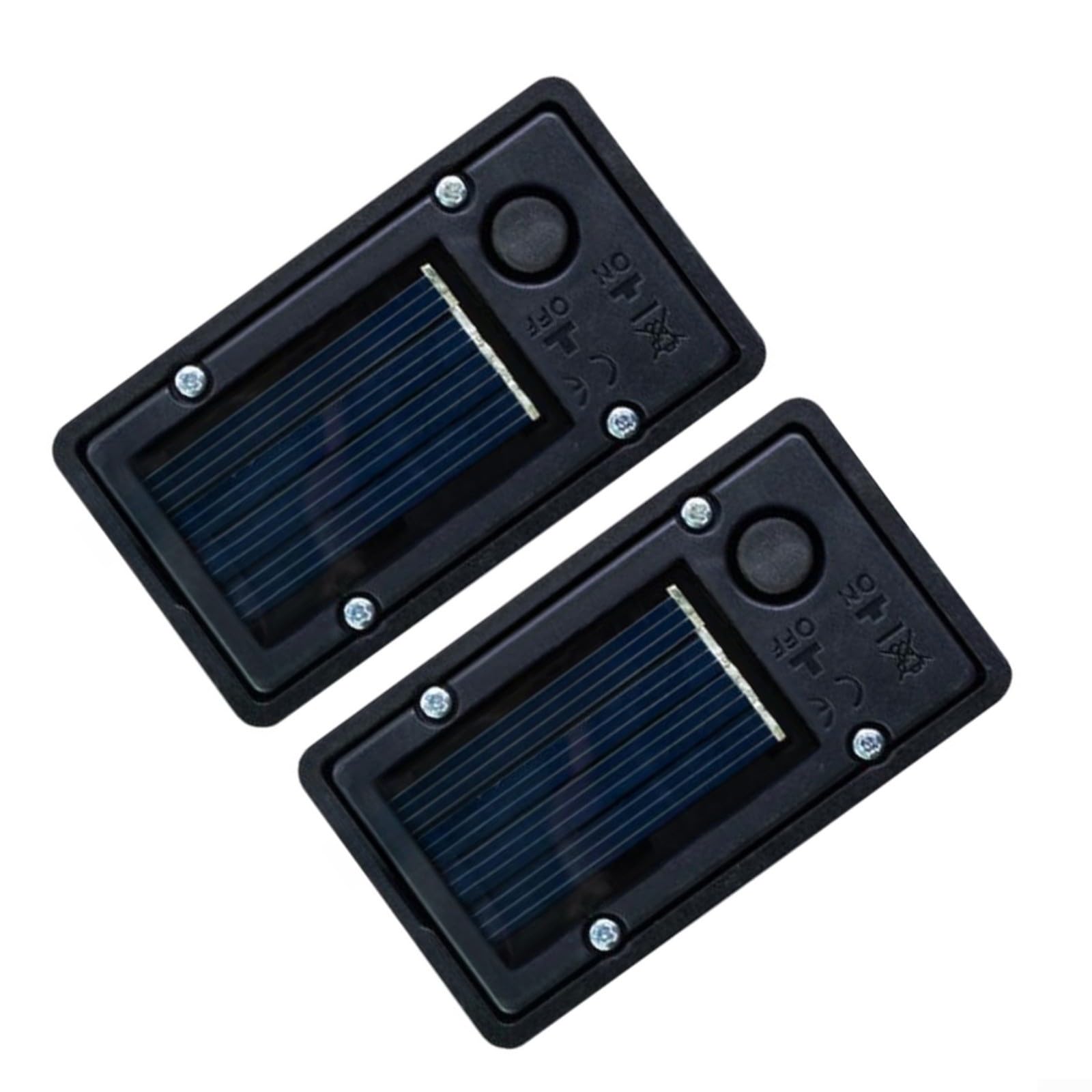 LatoYard Waterproof Solar Light Replacement Top Cover with for battery Box, Outdoor LED Lamp Part, 2-Pack, Black, 6x3cm for Garden Lamps(3 * 6cm)