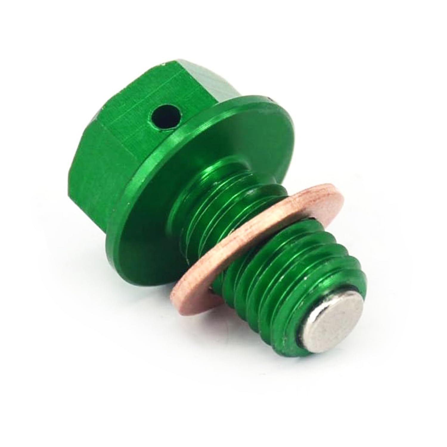Tappo Scolaro Magnetico NiceCNC M10 Verde Anodizzato Per Kawasaki KX65 KX85 KX125 (96-24) - Foto 3