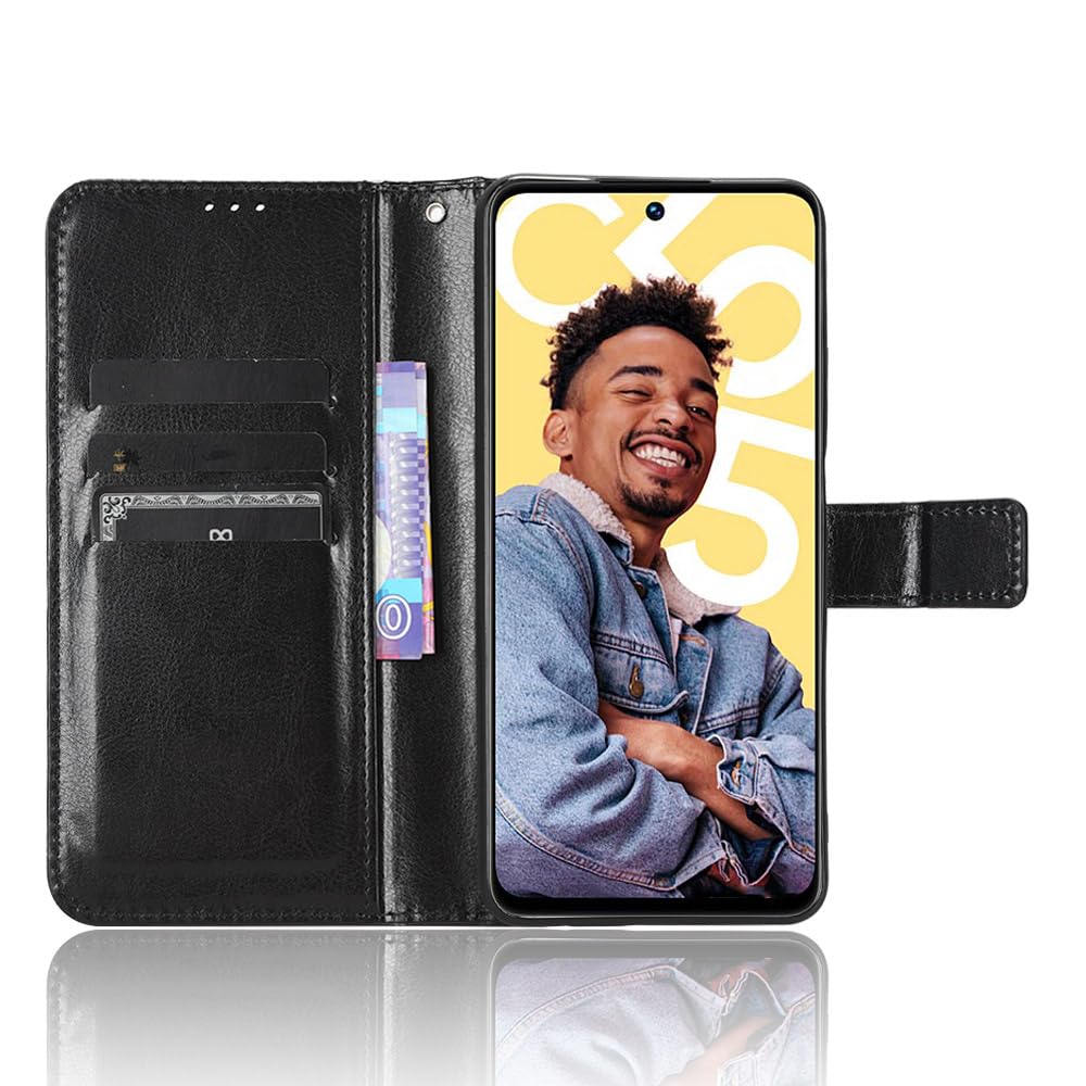 HAOYE Cover per Realme C55, Flip Cover Custodia in Pelle PU/TPU Premium