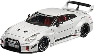 XIYUEYING Adornos para Coches 1:64 para Nissan GTR R35, Modelo de Coche de aleación de carrocería Ancha Blanco, exhibición estática Coleccionable Modelos en Miniatura
