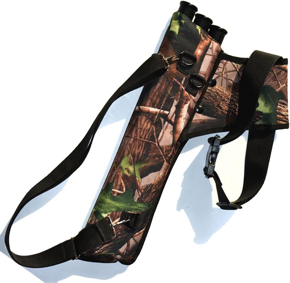 Archery 3 Tubes Arrow Quiver Oxford Hip Arrow Holder Waist Hanged Carry Bag with Adjustable Strap for Hunting Training