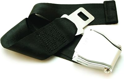 Airplane Seat Belt Extender E4 Safety Certified Adjustable 9&ndash;24 Inches Fits Most Major Airlines (Not for Southwest) Secure Locking Buckle + Carry Pouch & Owner&rsquo;s Card