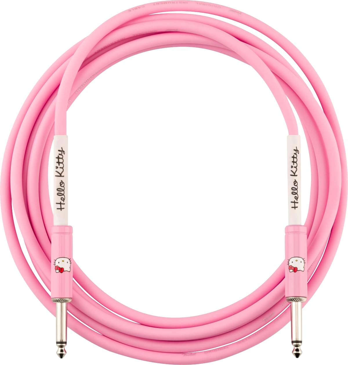Fender Hello Kitty Instrument Cable, 10ft Guitar Cable, Pink