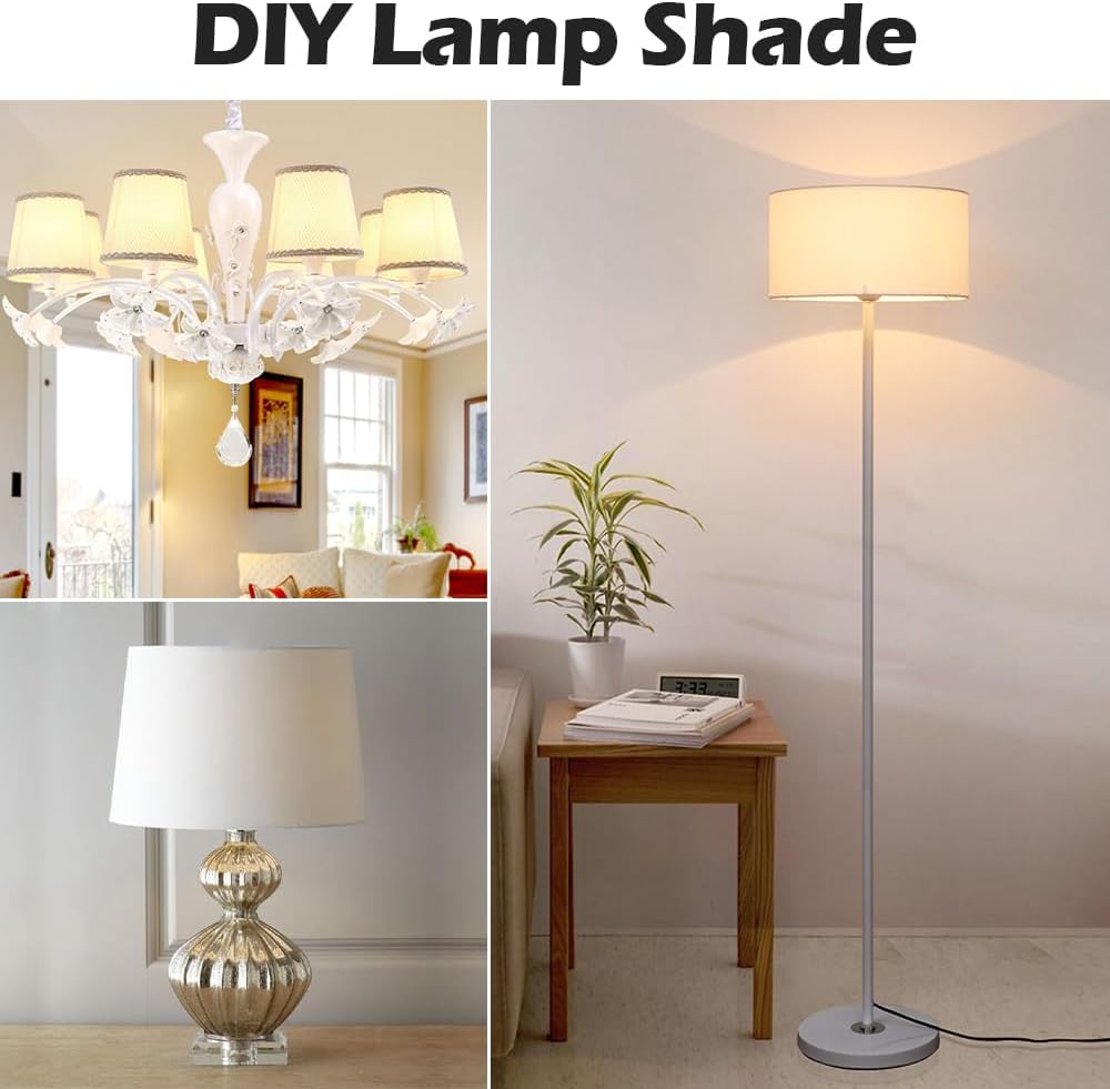 2Pcs Lamp Shade Light Bulb Clip Adapter Kit, Nickel Lampshade Holder Adapter with Round Top Finial, No Harp Required, Clip on Bulb, DIY Replacement Repair Table & Floor Light Metal Parts