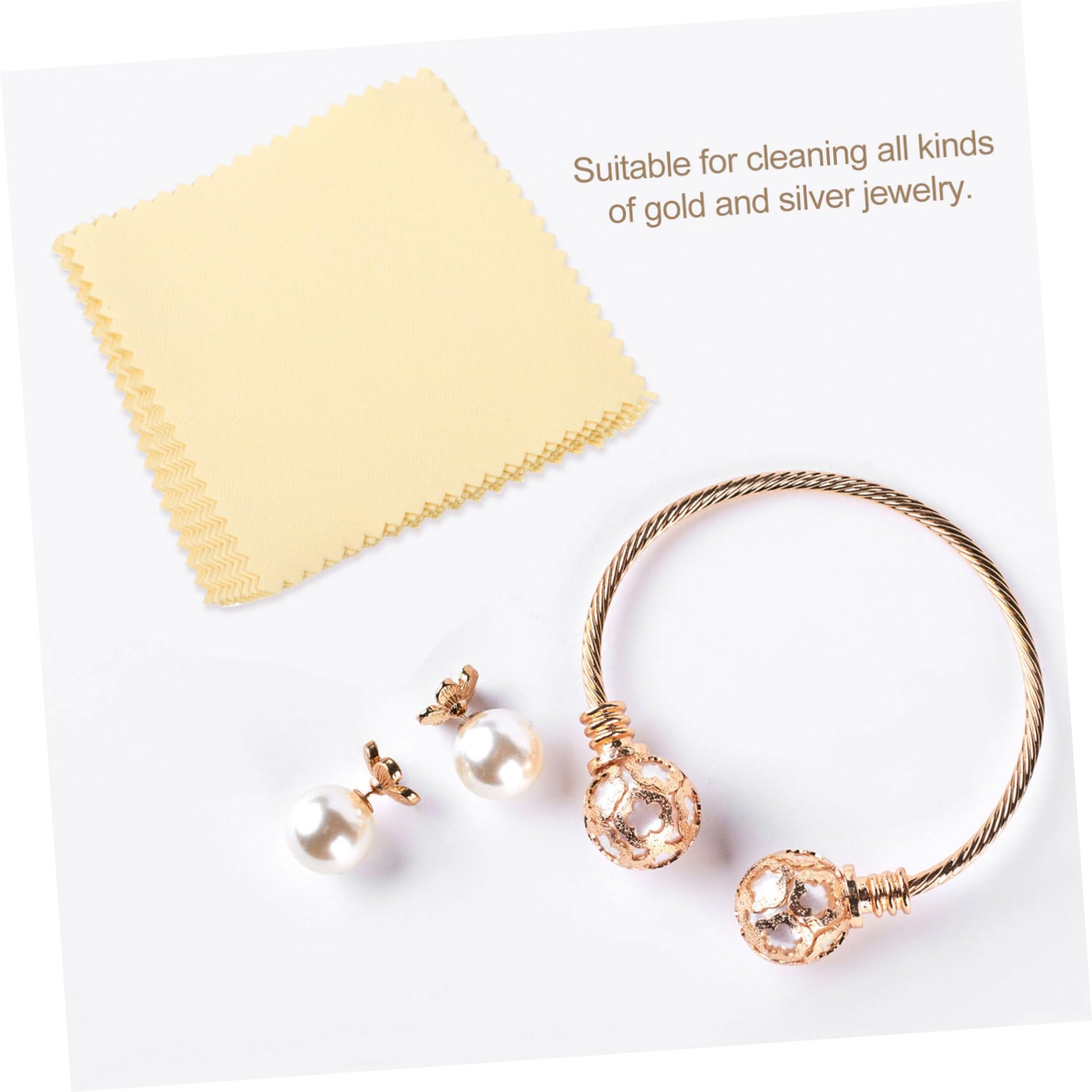 SHINEOFI 150 Stk Silbernes Wischtuch Diamant-reinigungstücher Silbertuch Zum Reinigen Von Silberschmuck Schmuck Saubere Werkzeuge Schmuckreinigungstuch Schmuck Tuch Poliertuch Yellow Stoff