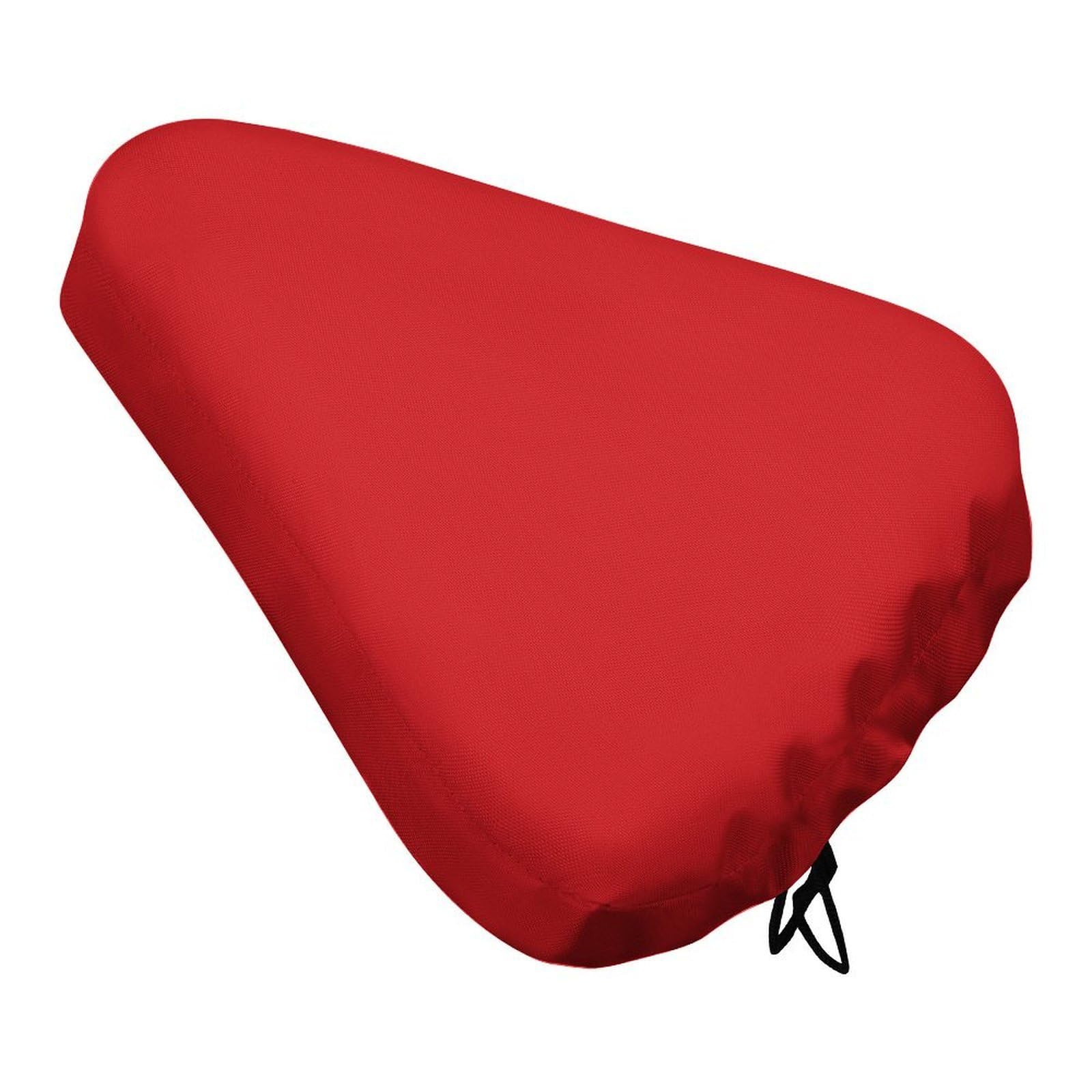 Treer Bike Seat Cover Waterproof, Outdoor Bicycle Saddle Rain Dust Cover with Elastic, Water Resistant Bicycle Seat Protector Shield Non-Slip for Journey and Travel (Red,27x37cm)