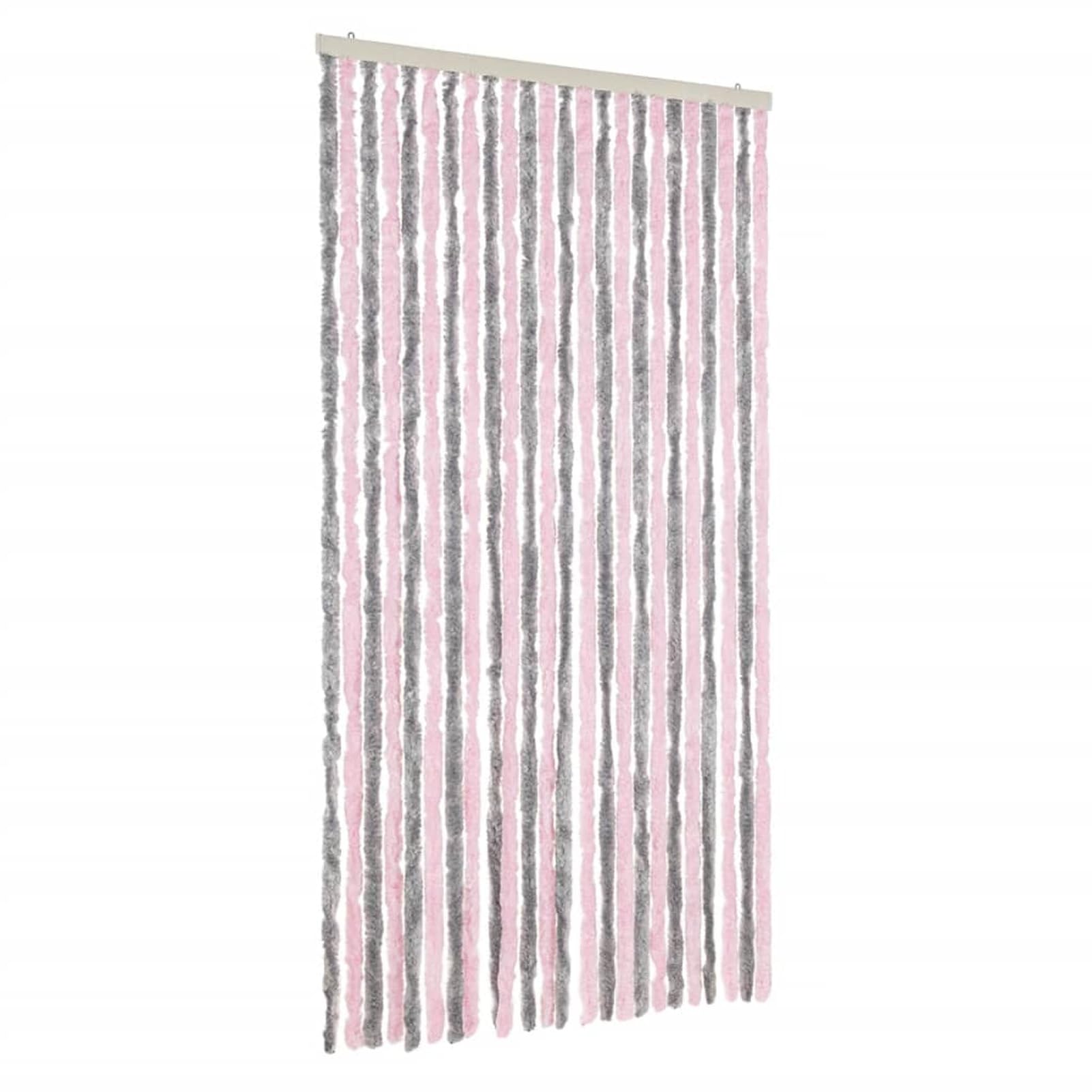 Tenda Antimosche Grigio Argento e Rosa 100x200 cm in Ciniglia,Tenda Antimosche per Finestre e Porte Leggera Resistente all'Acqua Silenziosa Zanzariera Antiisetti-377364