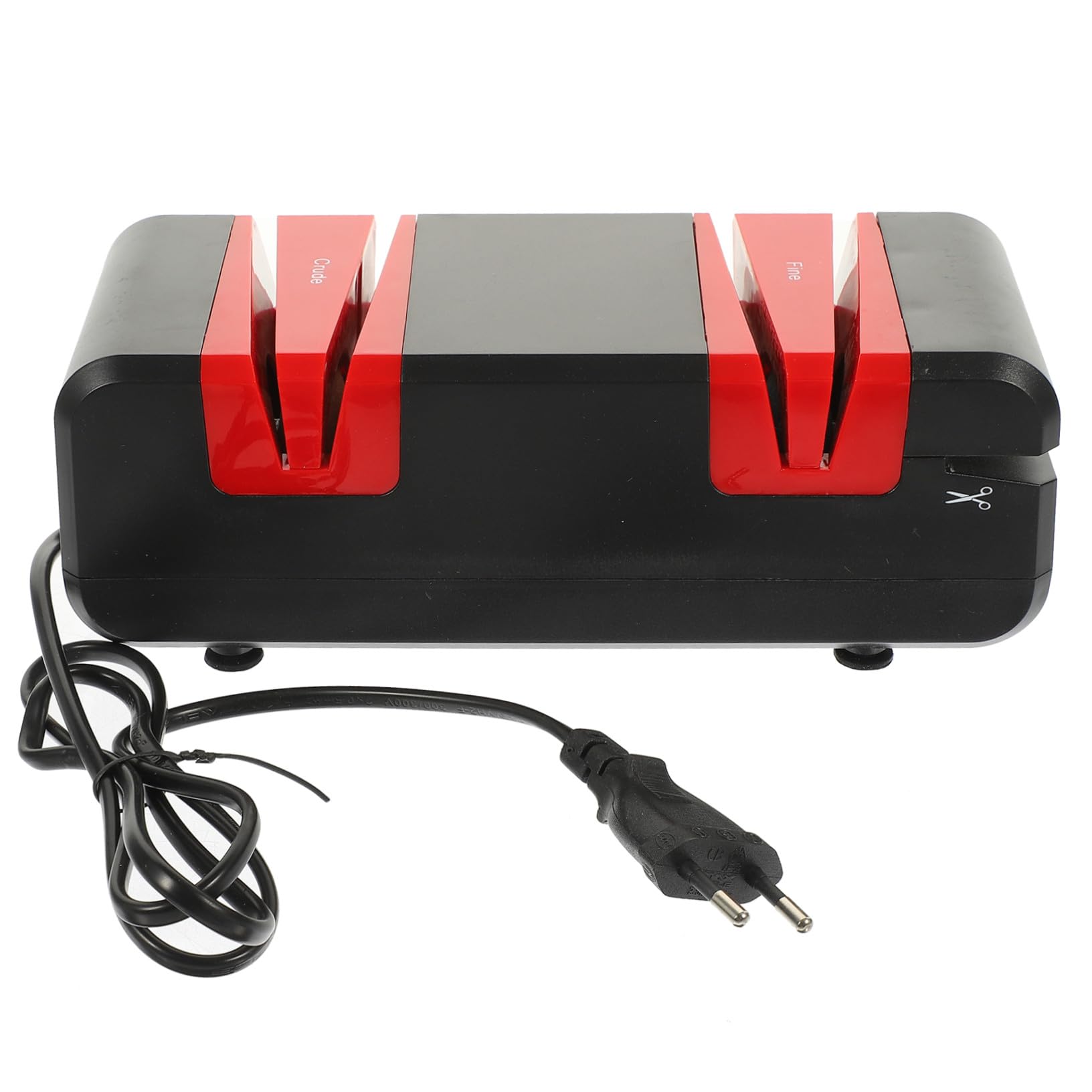 Afilador Eléctrico De Cuchillas y Tijeras 60w Motor De Cobre Afilador Rápido y Multiusos Para Cocina Doméstica Negro y Rojo Voltaje Europeo Ac220