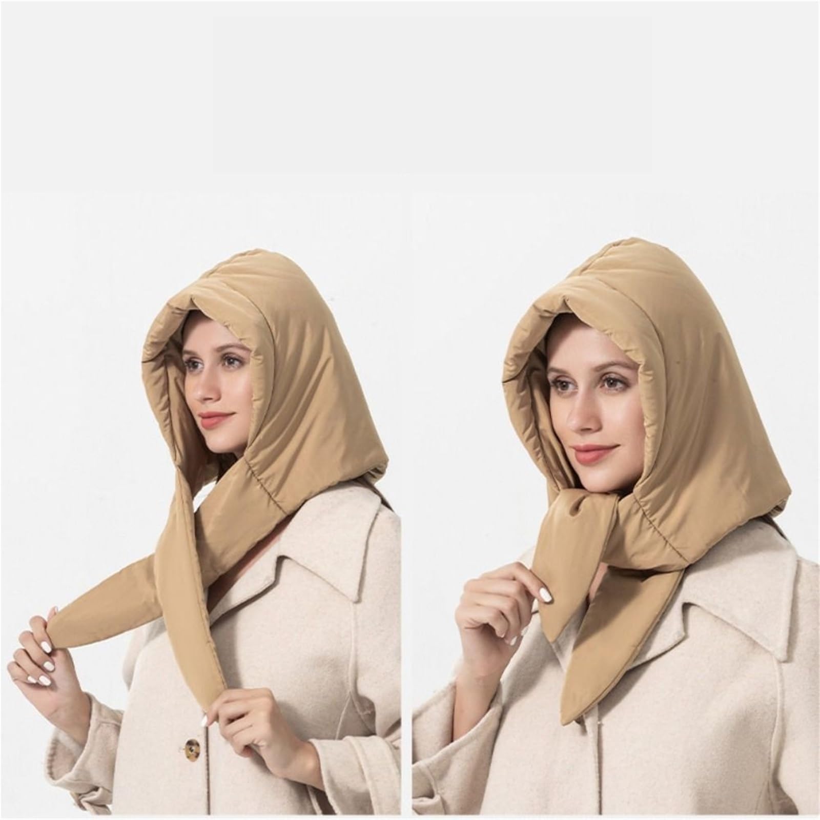 Pañuelo for la Cabeza de Invierno Grueso a Prueba Viento, diseño hojaldre, Capucha cálida, Repelente al Agua, Bufanda Triangular, 2 uds para Deportes Al Aire Libre