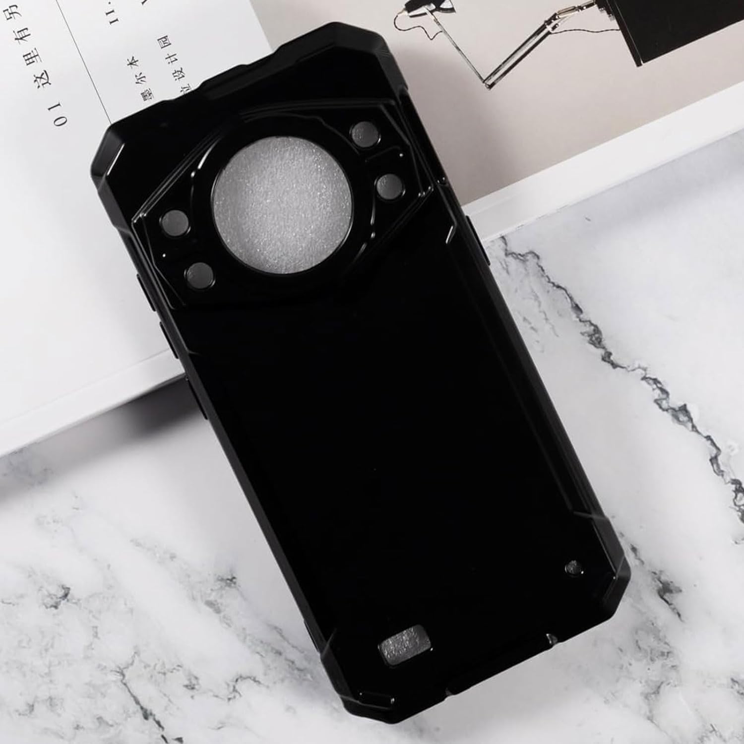 HuiYouMY 2-in-1 Case Compatible with Cubot Kingkong AX Cover with 1 Pack Tempered Glass Screen Protector for Cubot Kingkong AX Slim Fit Soft TPU Shockproof Anti-Scratch Phone Case Cover - Image 4