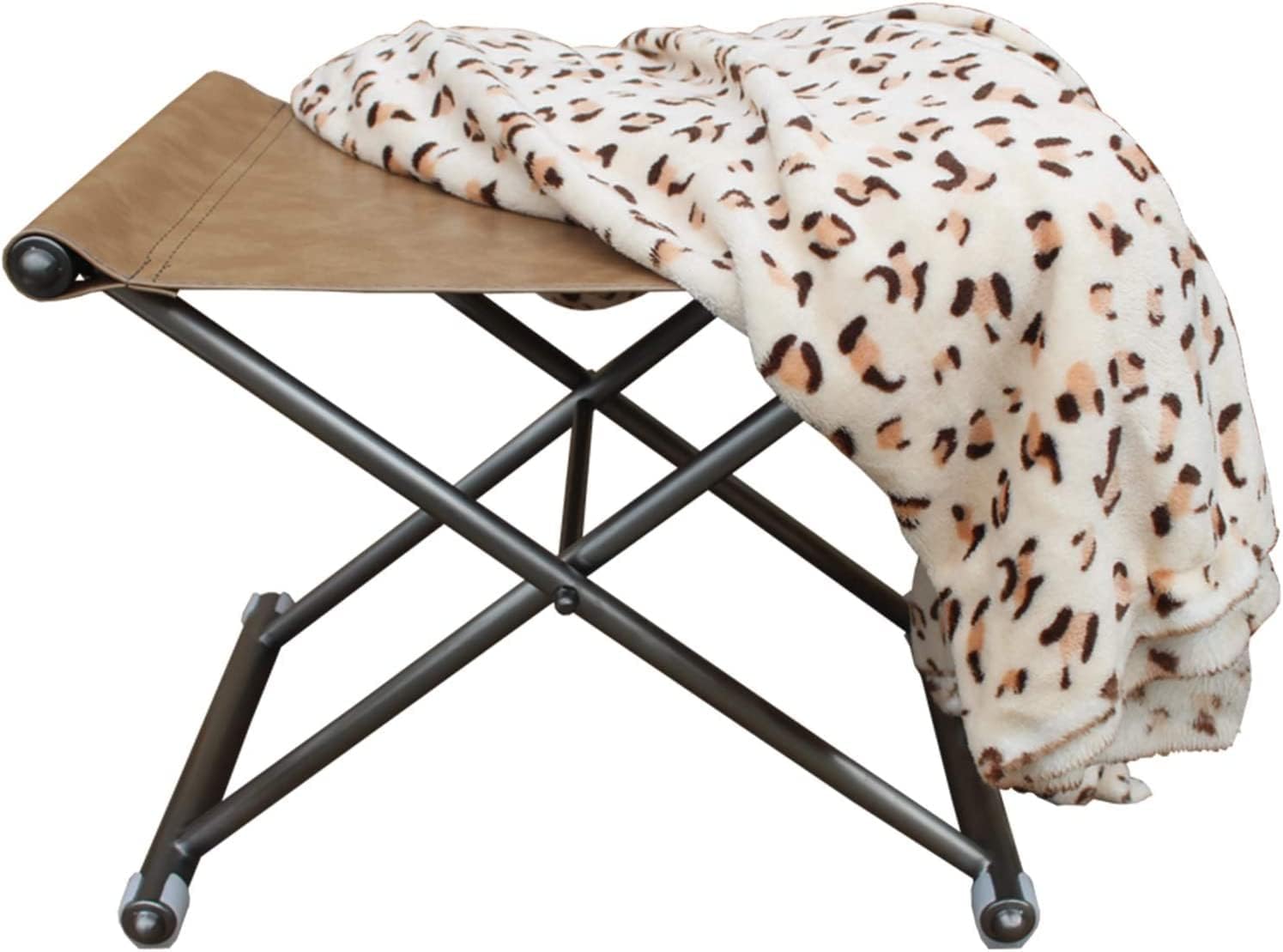 Guest Room Luggage Rack, Folding Suitcase Stand Luggage Rack Luggage Rack, Hotel Folding Luggage Rack, Shoe Changing Stool, Stainless Steel Bed End Stool, Living Room, Portable (Color : Oran