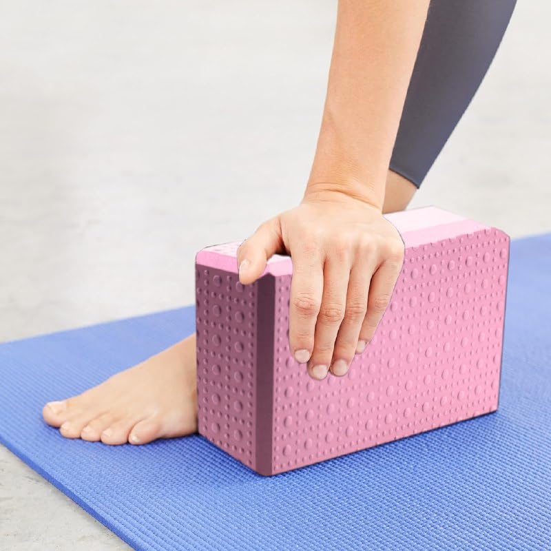 SHOPECOM High Density Foam Yoga Blocks, EVA Foaming Bricks for Pilates, Fitness, Stretching Aid, Balance, Health, Sports, Gym Exercise, Odour Resistant, Moisture-Proof-picture-27