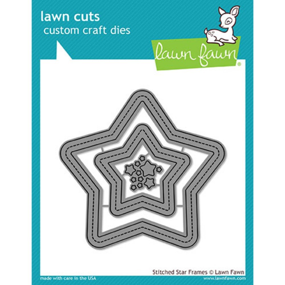 Stitched Star Frames Lawn Fawn matrices pour réussir des découpes d'étoiles parfaites en relief
