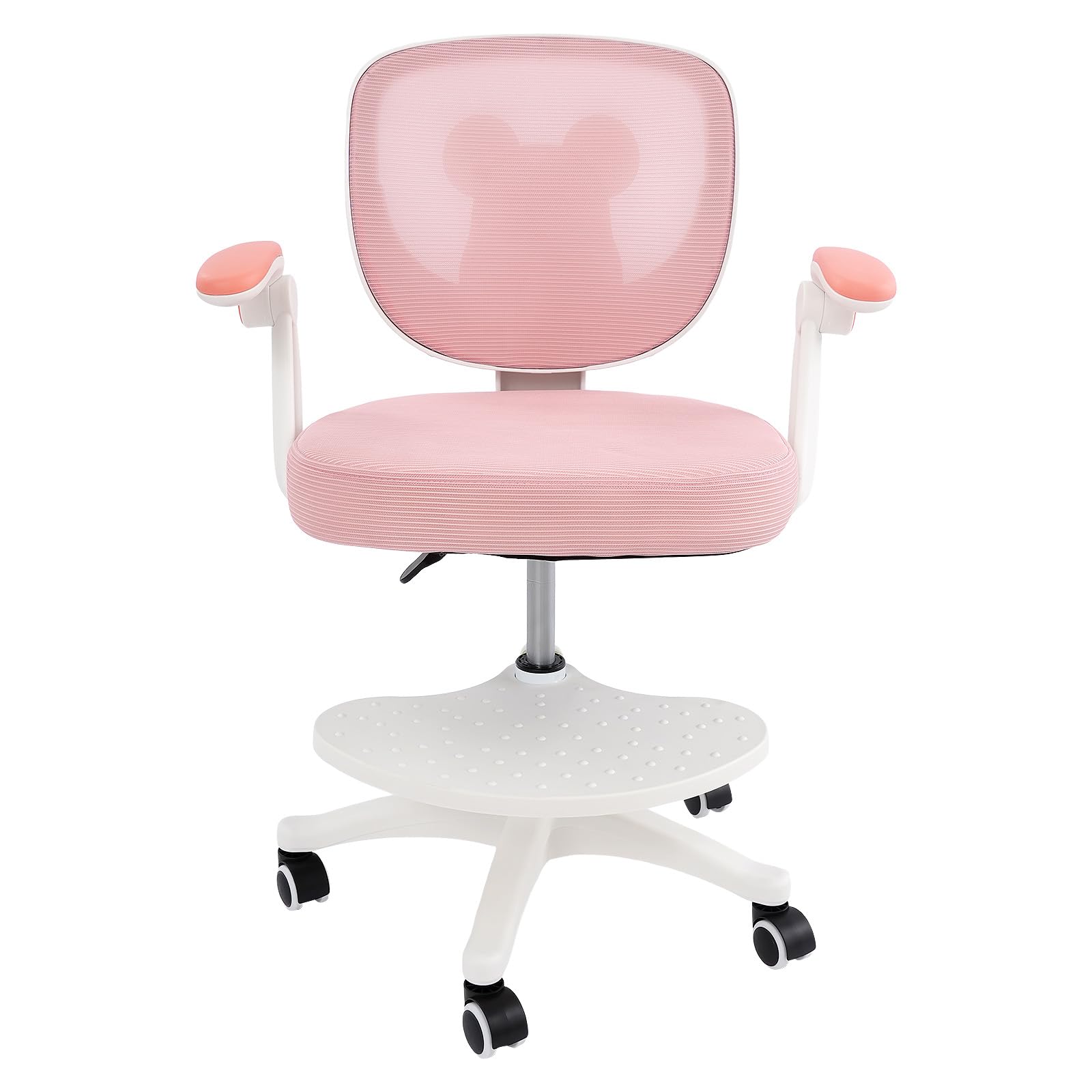 Sedia da scrivania per bambini, ergonomica, con seduta regolabile in altezza (36-46 cm), girevole a rete, per ragazzi e ragazze, adatta per camera da letto, compiti, lettura