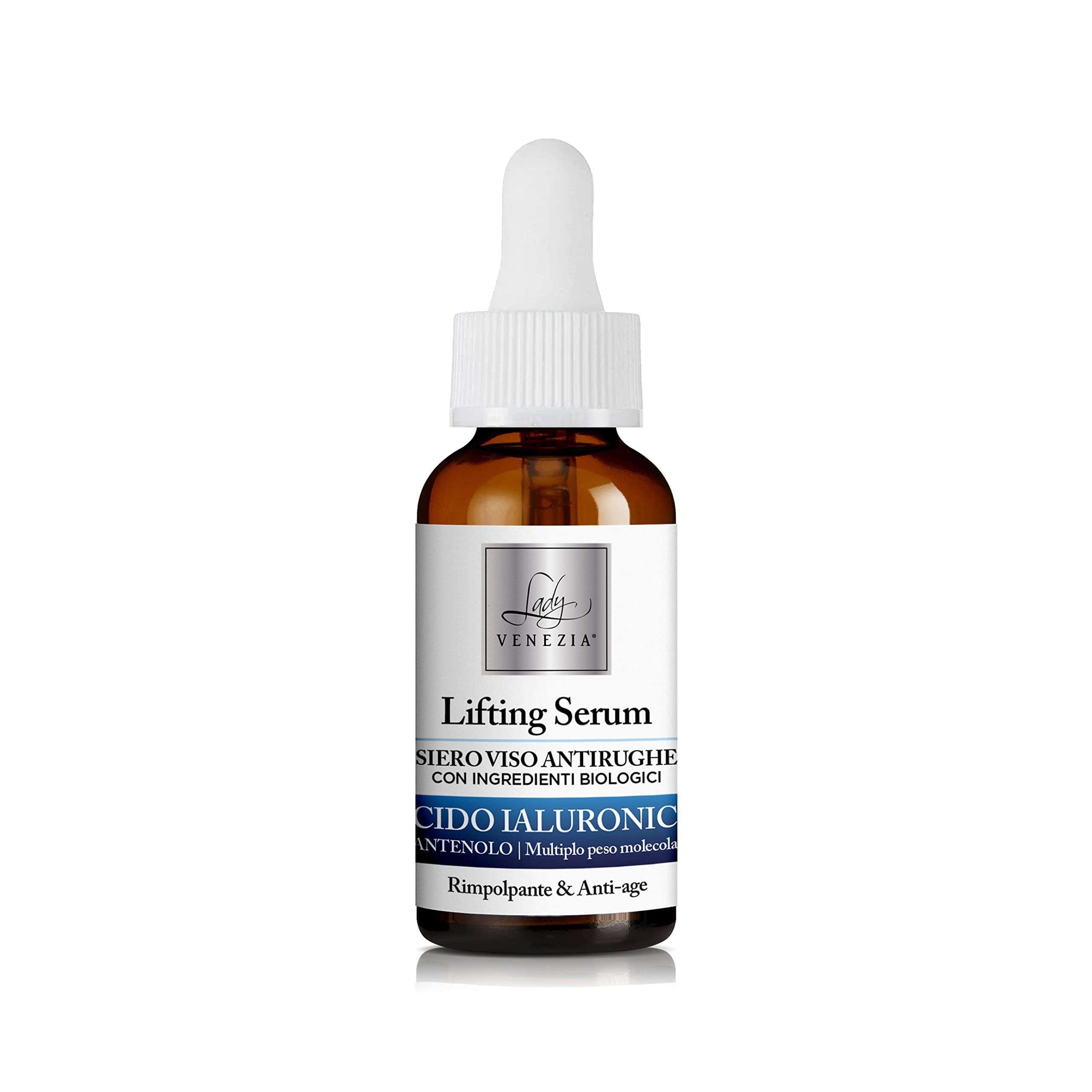 Face Serum Anti-Wrinkle Hyaluronic Acid with Organic Ingredients - 30 ml, transparent, 60 g (Pack of 1) - Image 2