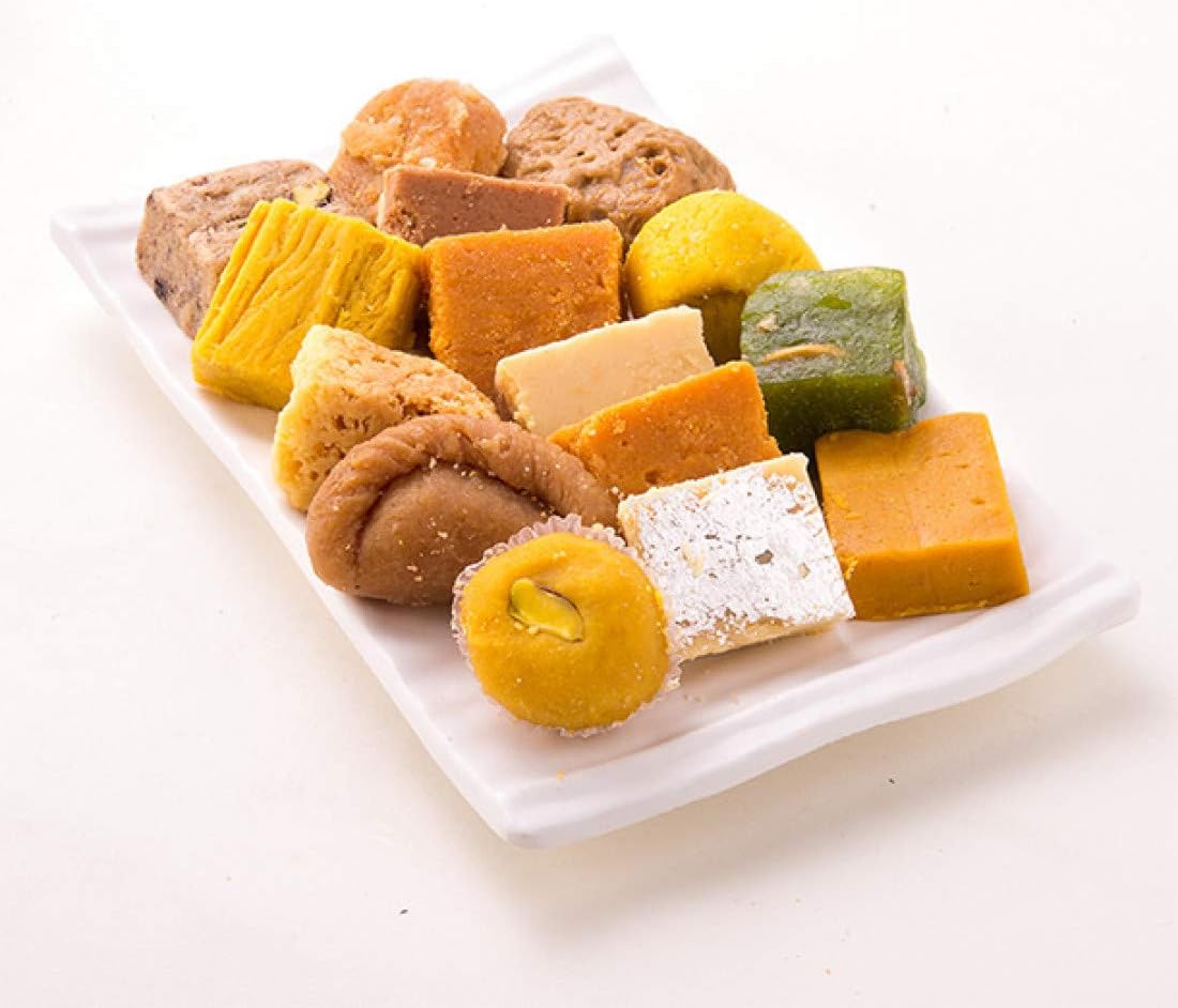 G Pulla Reddy (Hyderabad) Assorted Sweets, Fresh Indian Andhra Food and Snacks, Made from Pure Ghee - 500 Grams