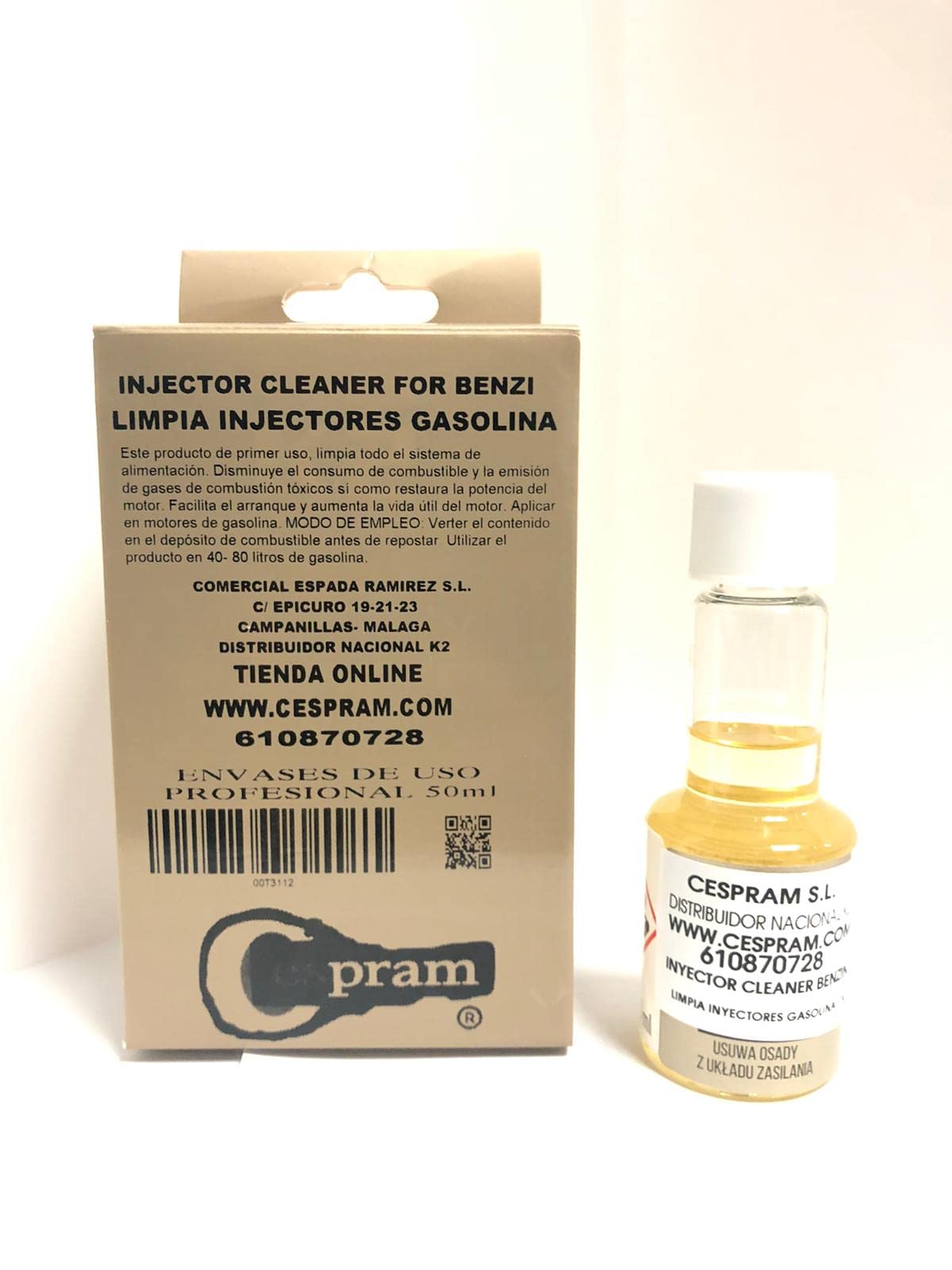 Limpia inyectores Gasolina. Envase de 50 ml (6 uds)