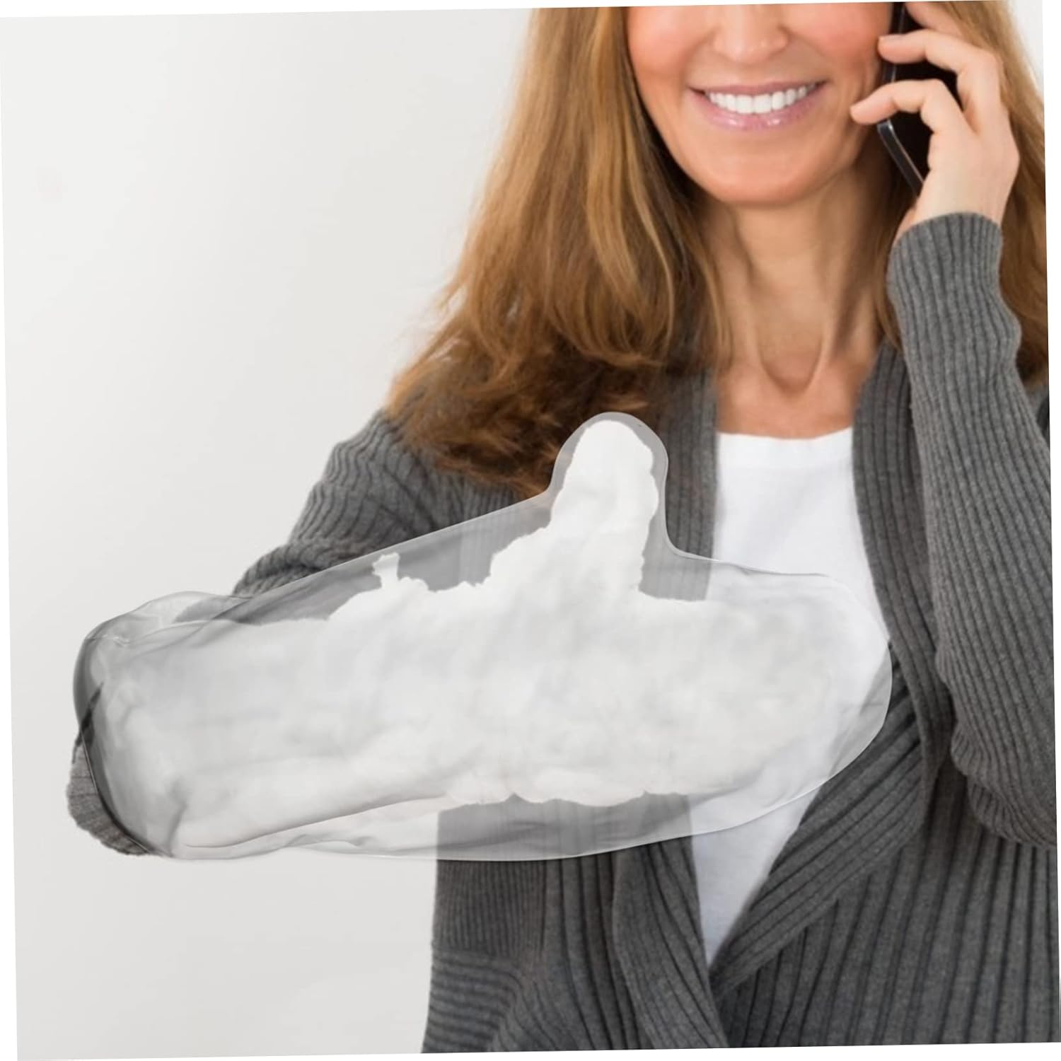 Gatuida 4pcs Shower Protective Sleeve for Hands Elastic Cast Cover for Injury Recovery Black for Adults Keep Wounds Dry and Clean