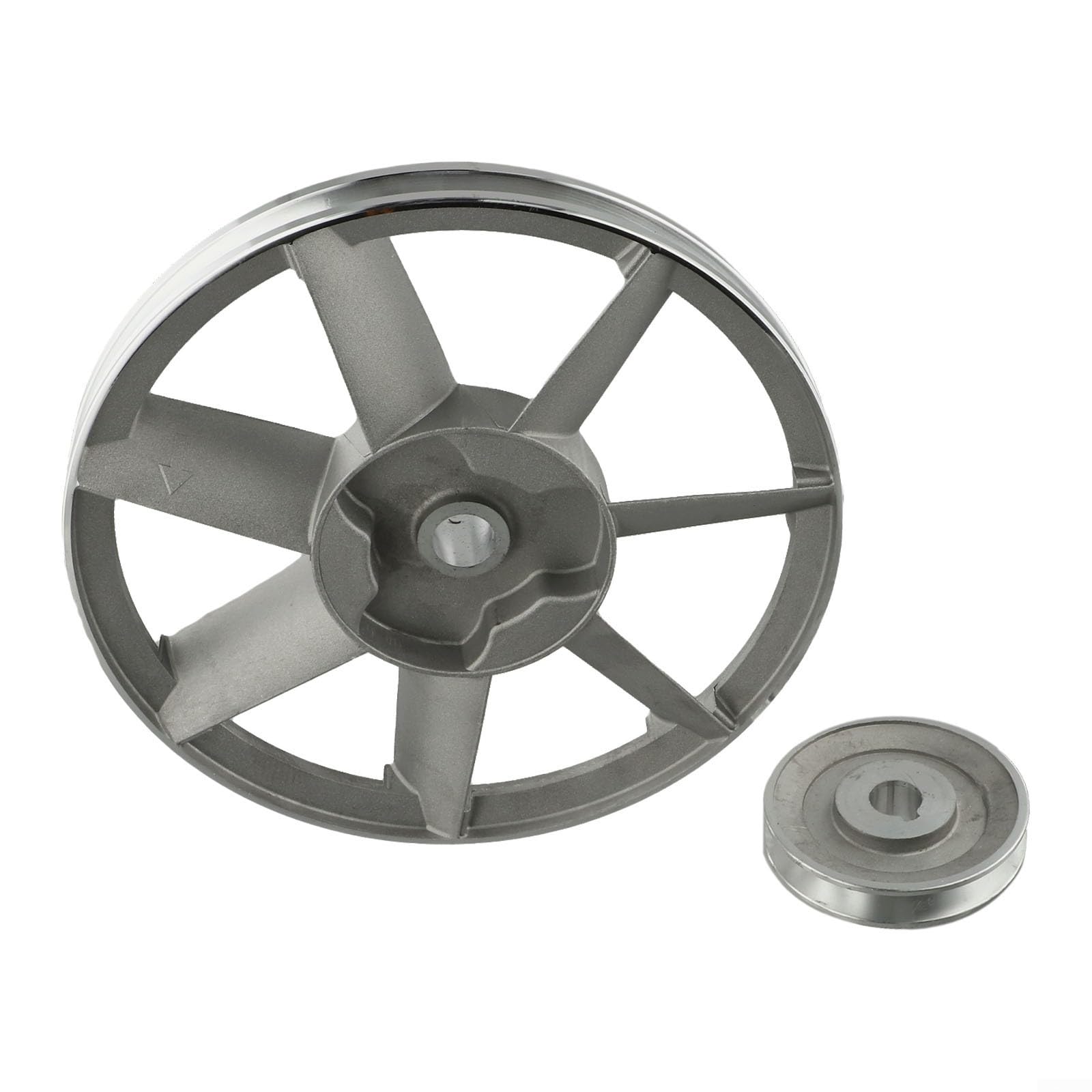 Keilriemenscheiben-Set für Luftkompressoren, Metallschwungrad und Motorscheibe, 265 mm oder 300 mm Durchmesser, Einzelrille mit fester Bohrung (Typ 265)