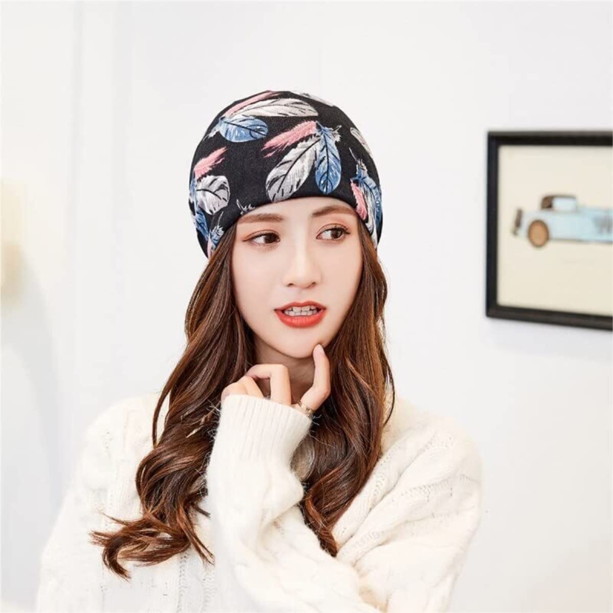 Bonnet Hiver Bonnets Chauds en Tricot d'hiver ， Unisexes pour Hommes Et Femmes Bonnets Chaud