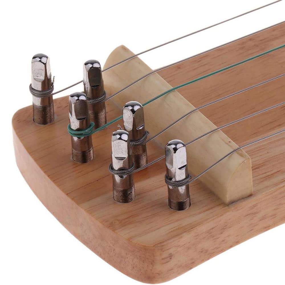Cithare, Instrument de Musique en Bois, Guqin Professionnel Débutant, Entraîneur de Main pour Guzheng, Instrument Portable à 6 Cordes, Mini Cithare Chinois Exerciseur de Doigt Accessoires