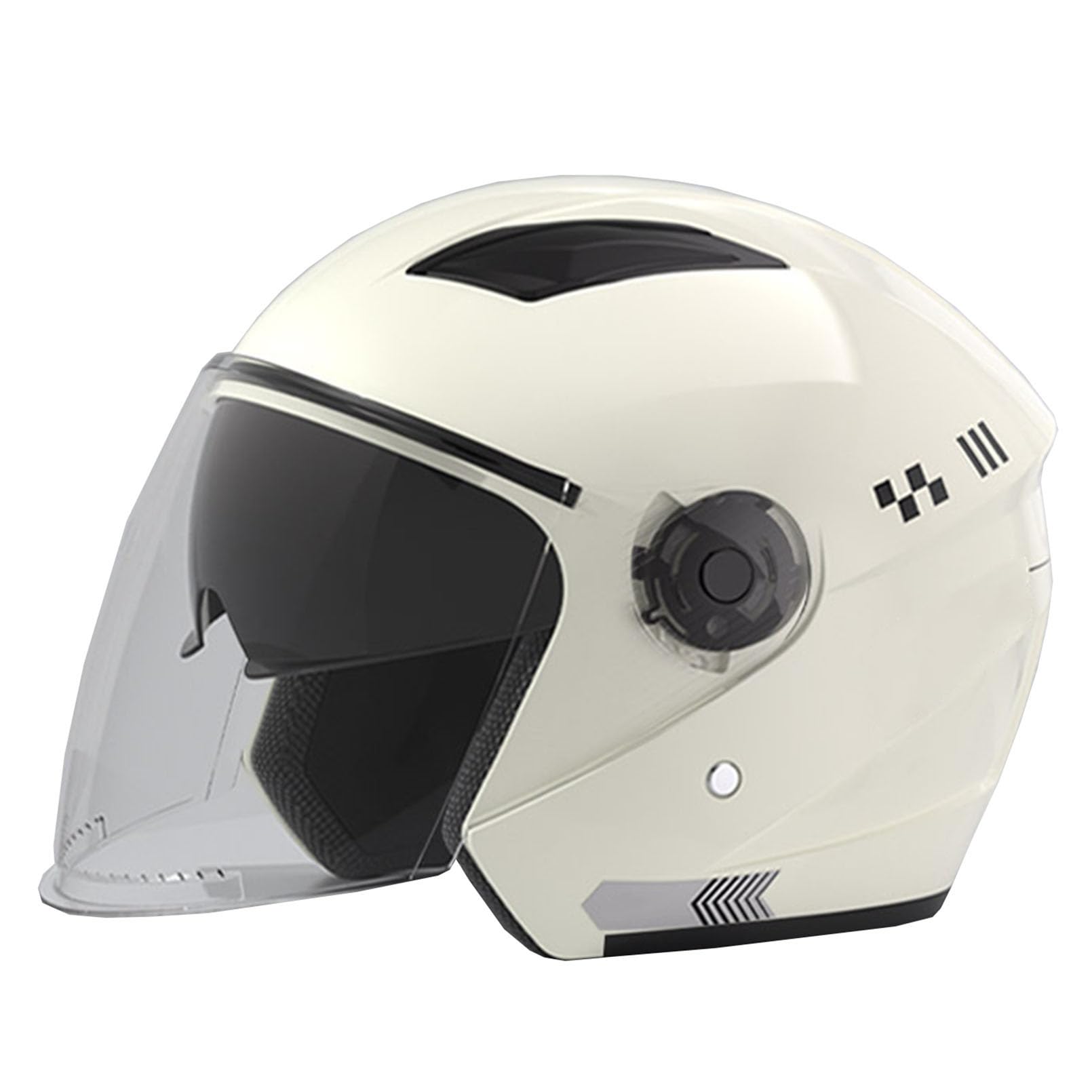 Casco moto 3/4 JATIBOSH para adultos con viseras para scooter y ciclomotor urbano