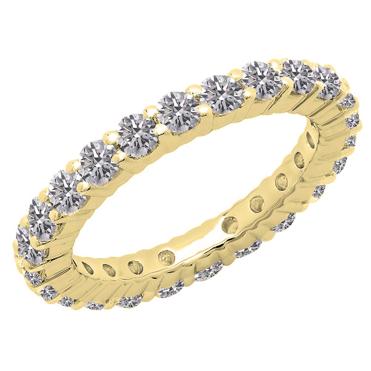 DazzlingRock Collection 10 quilates oro amarillo H-I Diamante cultivado en laboratorio