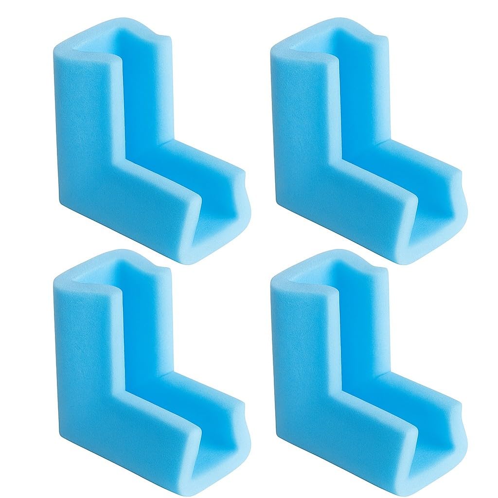 Wellpack Europe Foam Edge Corner Protectors For Funiture and Edging Protection Blue Pack 4, 35-45mm x 100mm Long