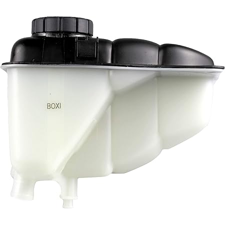Coolant Expansion Tank For Mercedes C-Class & CLK (2001-2009) – Plastic, Black/White, W/ Cap