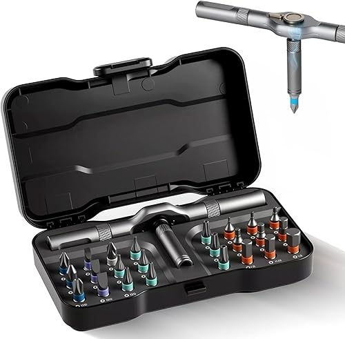 Destornillador DIY 24 en 1, 2026 Nuevo juego de destornilladores magnéticos de punta múltiple 24 en 1, caja de herramientas multifuncional, juego de