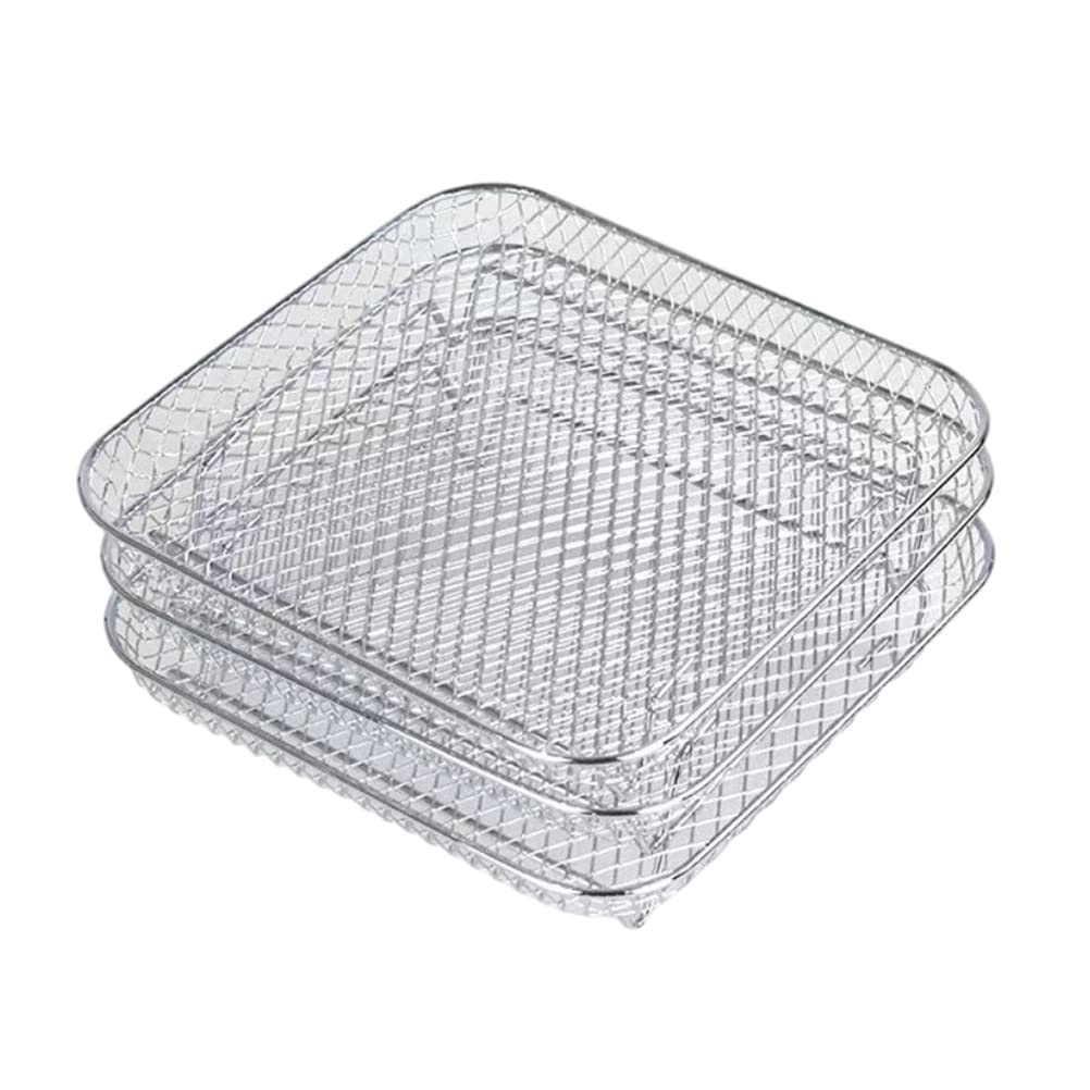 Supporto Disidratatore Acciaio Inox per Friggitrice Aria Foodi 8L, 3 Pezzi