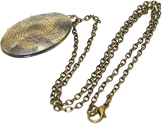 Colar com medalhão de flores de rosas vintage medalhão para fotos de flores gravadas, pingente de medalhão, joias para família, presentes para mulheres