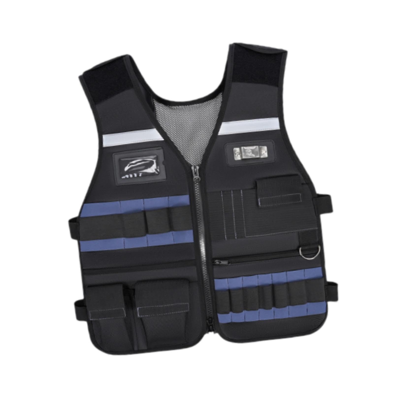 Neaxgeandx Black Electrician Tool Vest Sturdy Work Vest For Woodworking Engineer Electricians