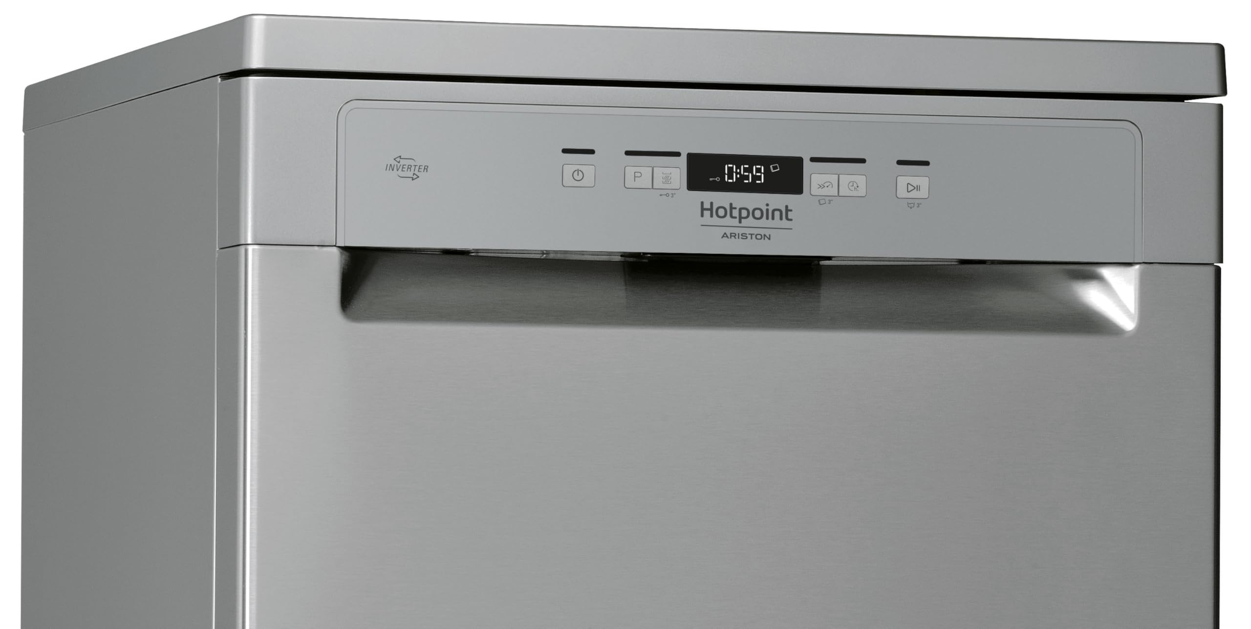 Hotpoint Ariston HA4FFC14BX – Lavastoviglie Libera Installazione 14 Coperti, Classe C, ActiveDry, Terzo Cesto Fisso, Pastiglia, Igienizzante, Avvio Ritardato – 85 x 60 x 59 cm (AxLxP)