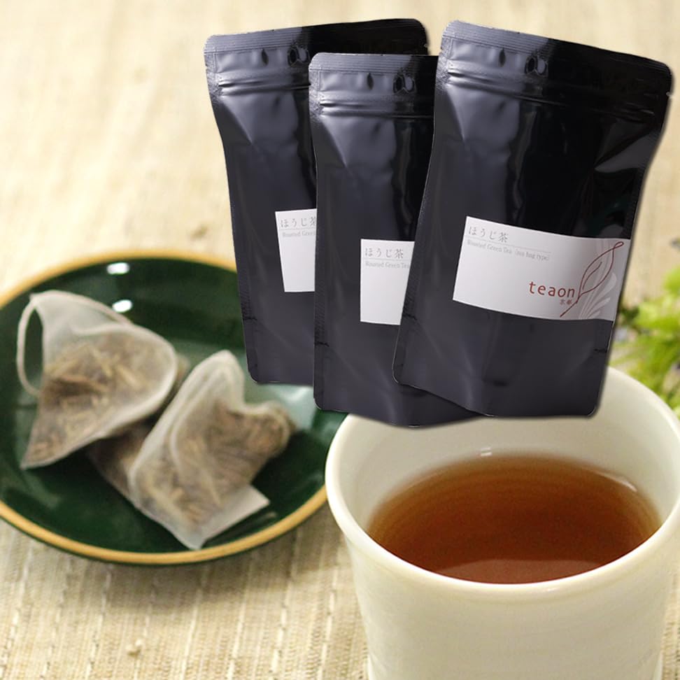 KOBATAEN Kyoto Uji Hojicha Premium Green Tea bags (1.5g×22bags) 3-pack