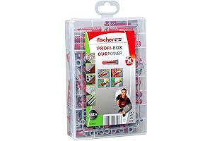fischer & wieser 538621 PROFIbox DUOPOWER Plug Set, Grey and Red