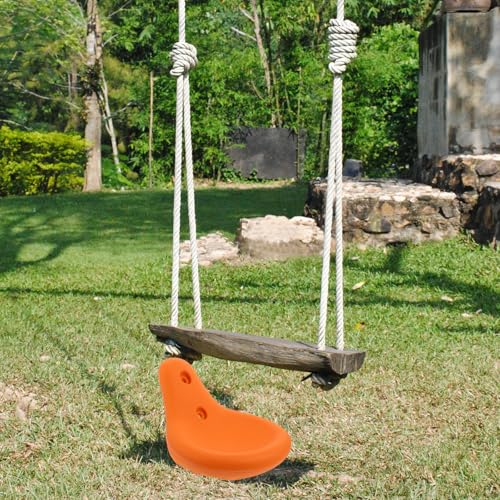 Balançoire orange en plastique pour dynamiser les jeux de vos enfants au jardin - 8