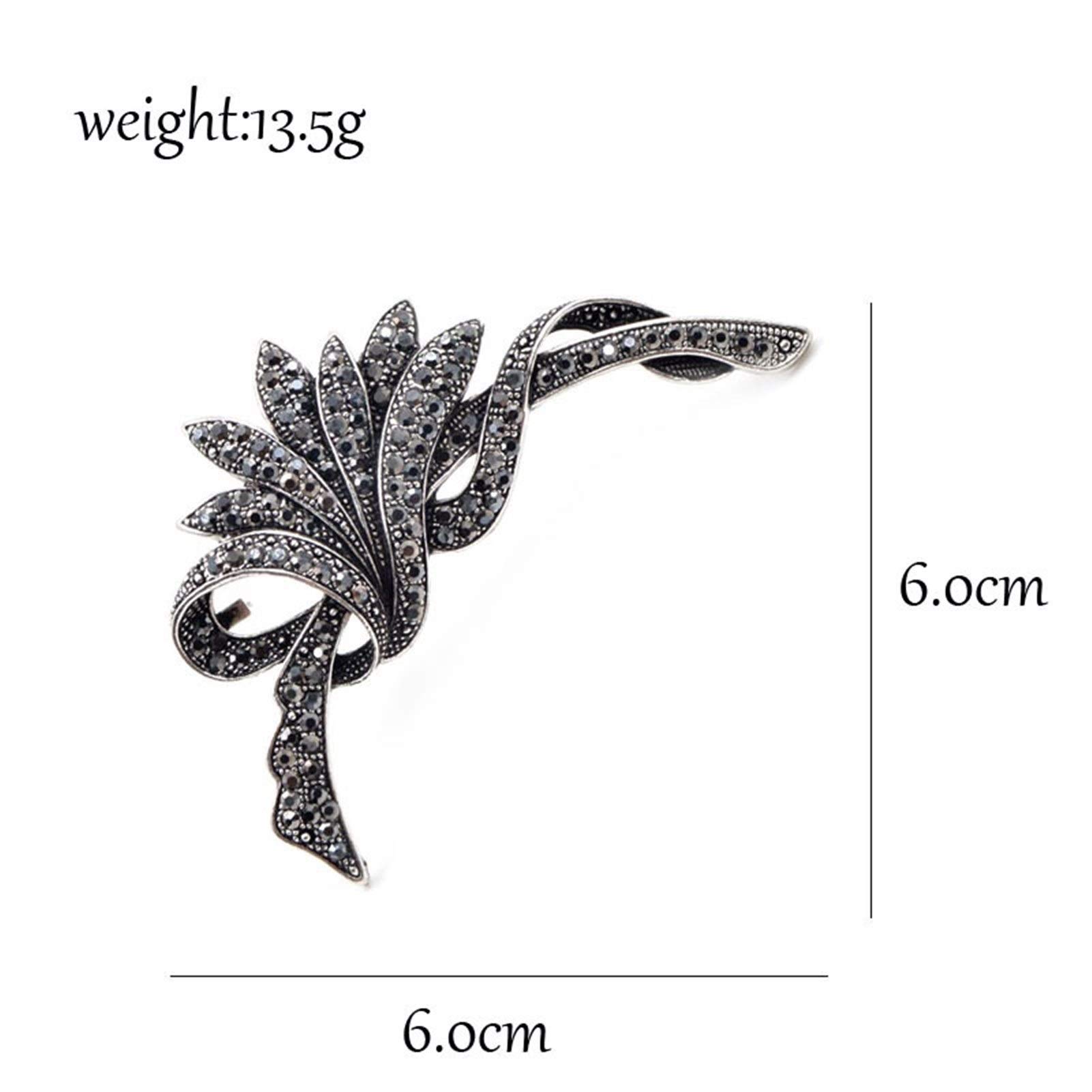 Black Flower Broothes dla kobiet mody mody vintage broszka przy imprezie akcesoria ślubne duże broszki wytwarzane w Chinach