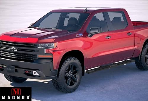 Miniatura 4 de APS Estribos negros estilo OE compatibles con Chevy Silverado GMC Sierra 1500 2019-2024 Crew Cab y 2500 HD 3500 HD 2020-2024 (Silverado 1500 LTD