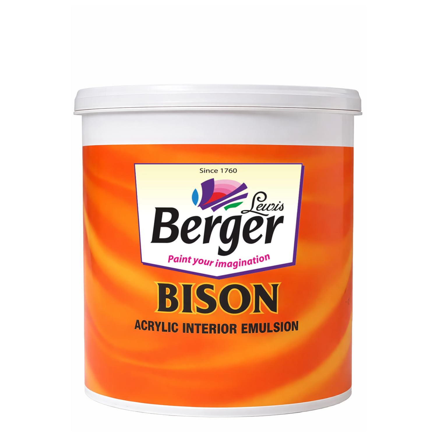 BERGER Bison Interior Emulsion Paint for Walls and Ceilings with Anti-Fading Properties Acrylic Based Washable & Durable Rich Smooth Matt Finish (1Ltr, White)