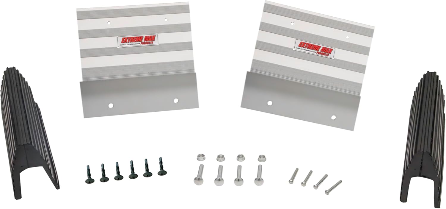 Extreme Max 5001.6801 Aluminum Ramp Kit for 2x8 Boards – Premium DIY Truck & Trailer Loading System with Heavy-Duty Ramp Ends, Grip Plates & Mounting Hardware