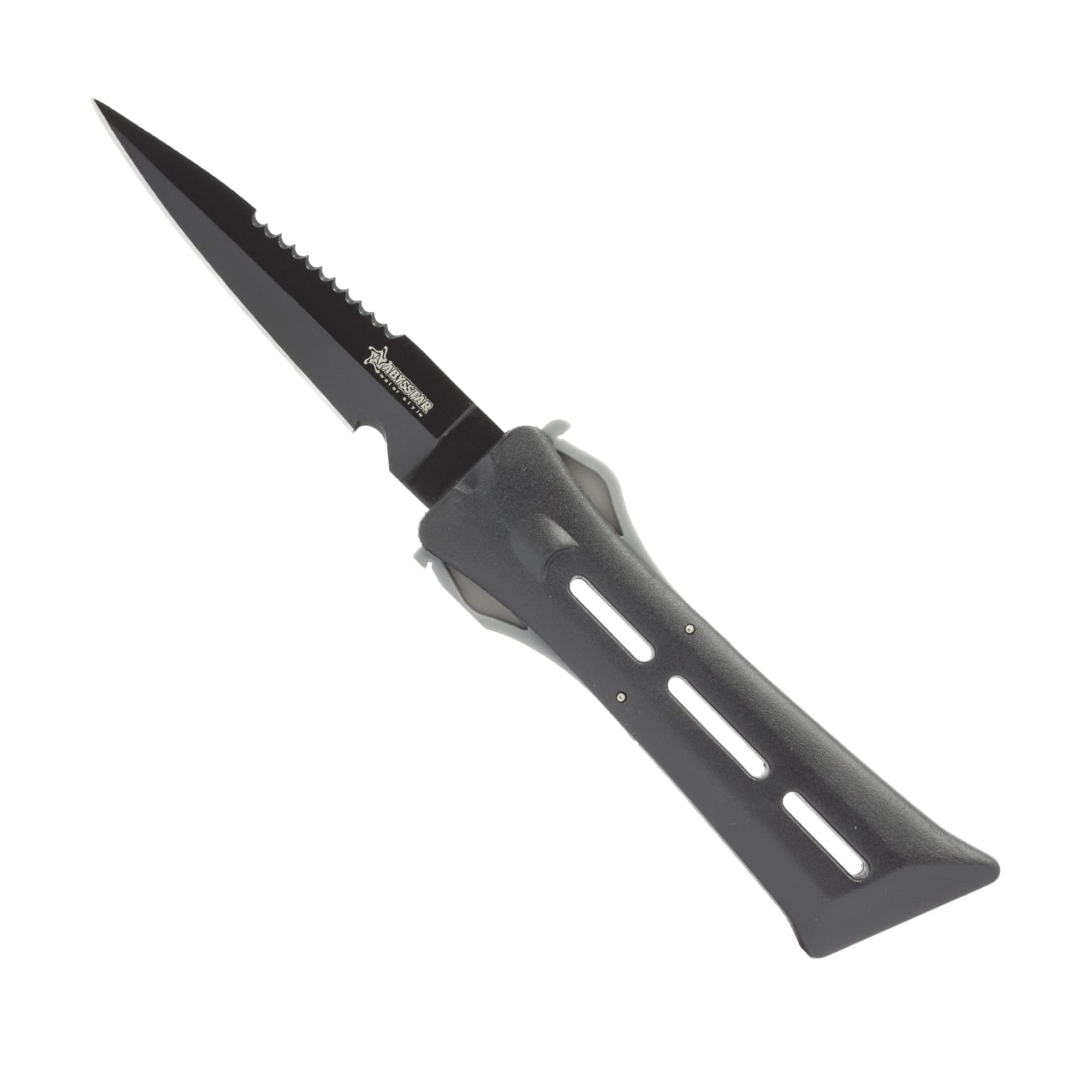 ABYSSTAR Shadow 11 Cuchillo de Buceo, Unisex-Adult, Negro, 11 cm