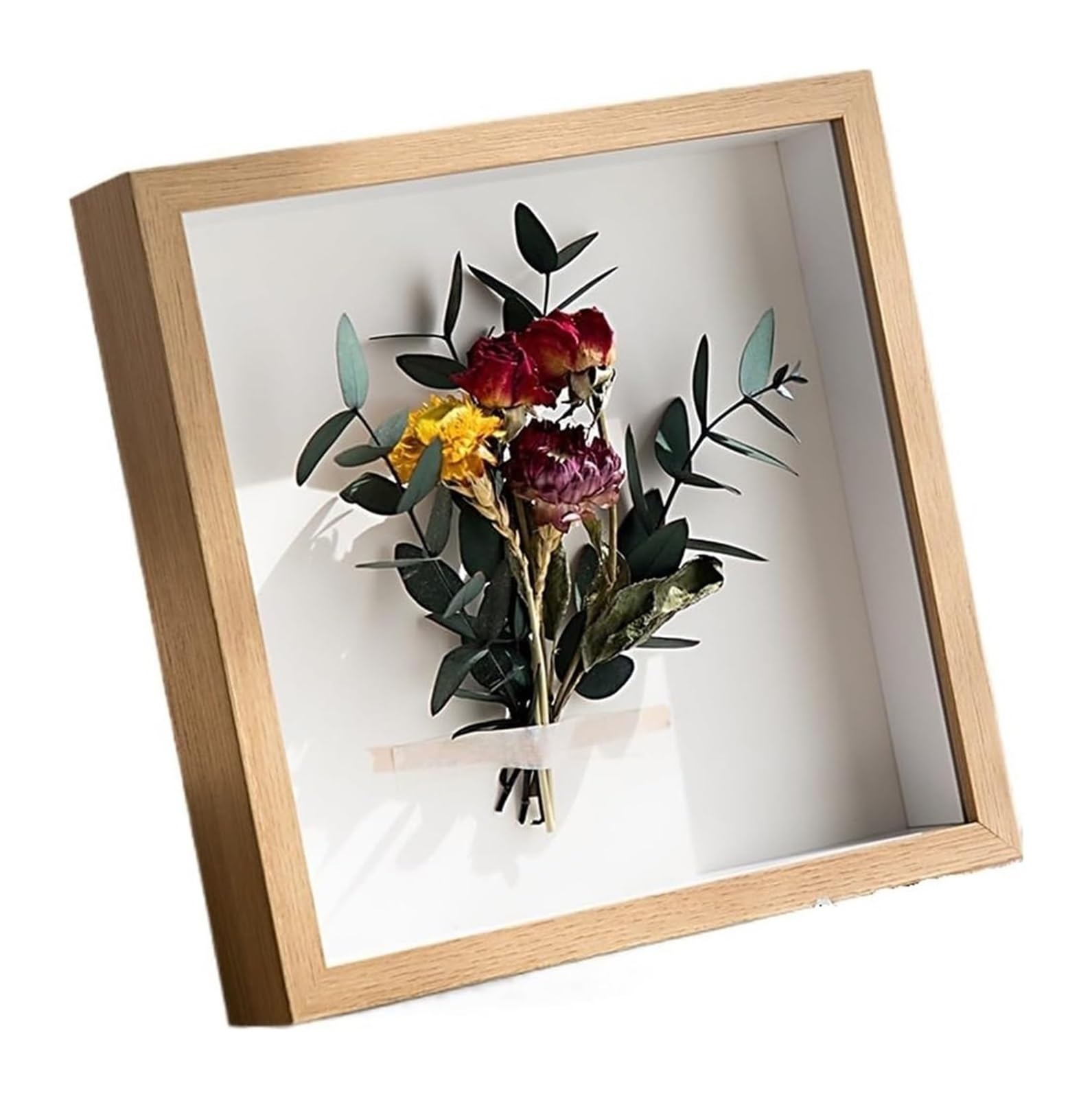 Shadow Box Display, Wooden Shadow Box Frame 2-Pack,3cm Depth(Brown,20.3x20.3CM)