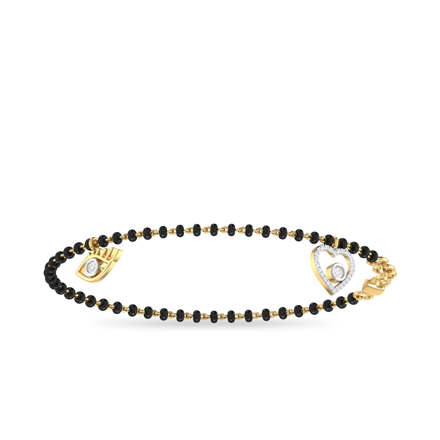 18k (750) Yellow Gold and Diamond Bracelet for Women